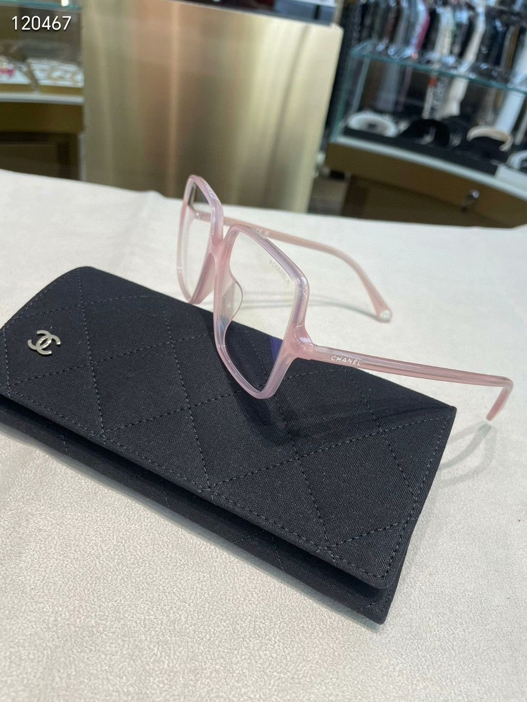 Chanel Chanel 23S Pink Square Frame Sunglasses Size ONE SIZE - 3 Thumbnail
