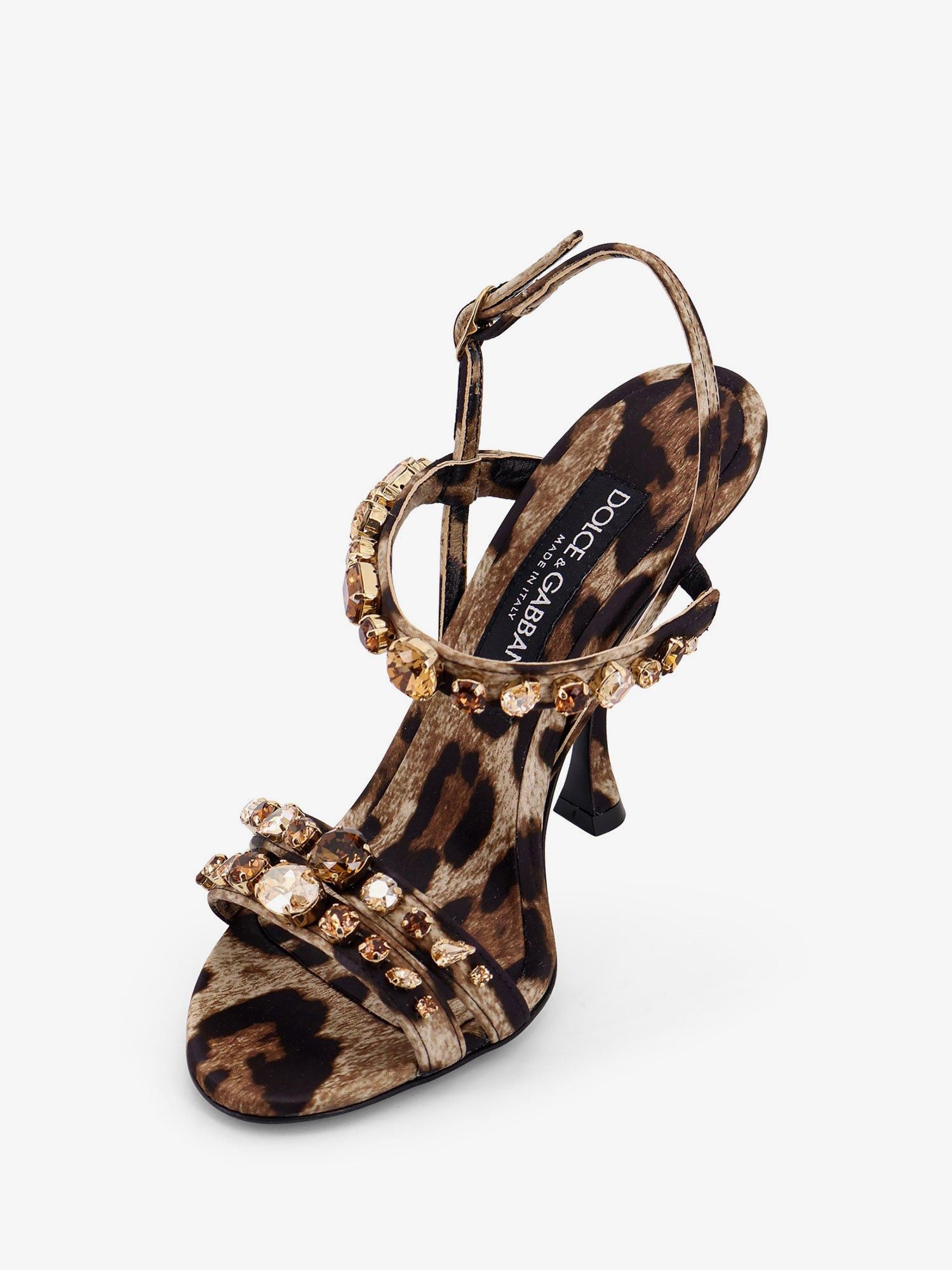 Dolce & Gabbana Satin Sandals With Animal Print Size US 10 / IT 40 - 4 Thumbnail