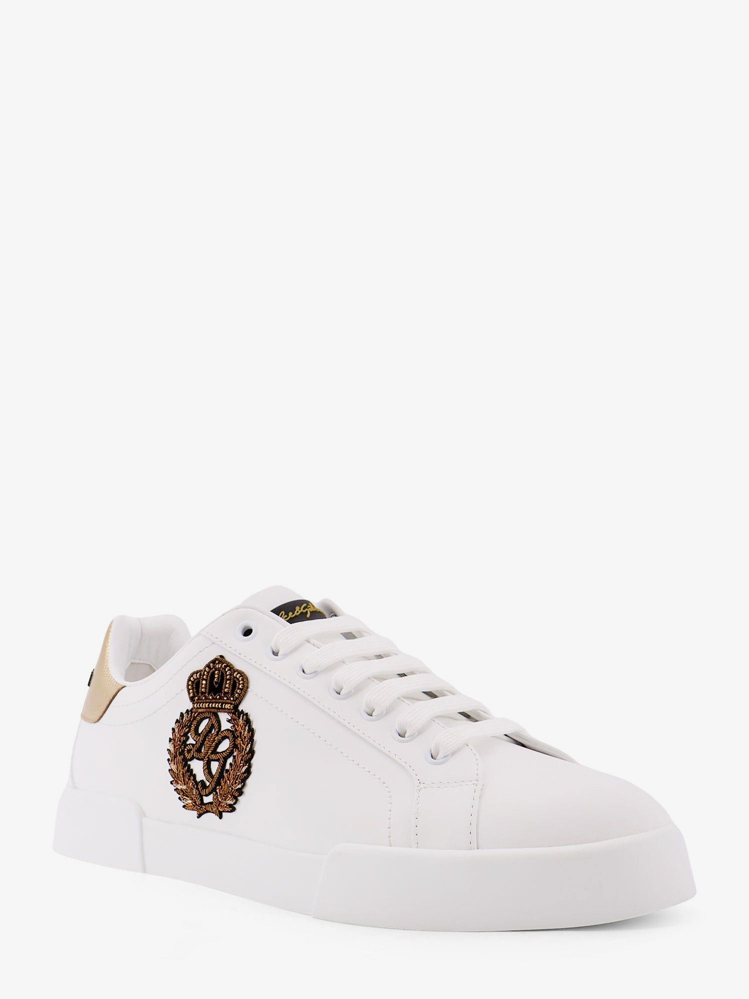 Dolce & Gabbana Leather Sneakers With Iconic Patch Logo On The Side Size US 10 / EU 43 - 2 Thumbnail