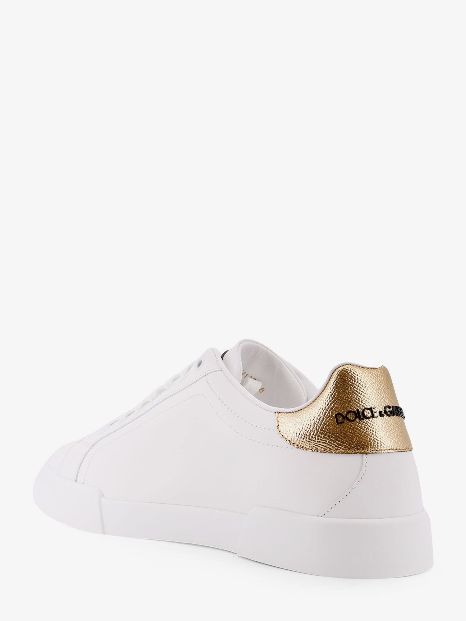 Dolce & Gabbana Leather Sneakers With Iconic Patch Logo On The Side Size US 10.5 / EU 43-44 - 3 Thumbnail