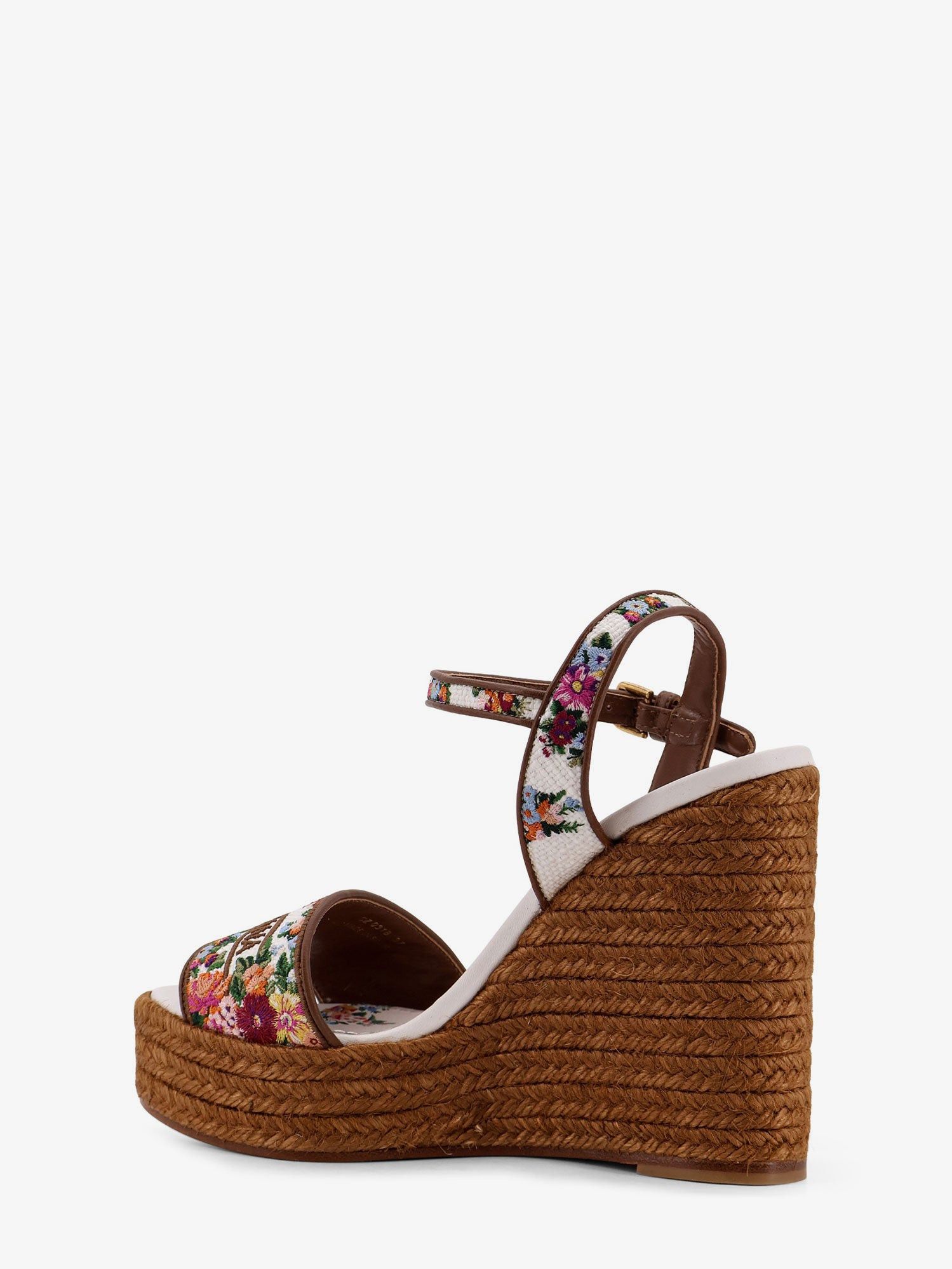 Dolce & Gabbana Raffia Sandals With Floral Embroidery Size US 9 / IT 39 - 5 Thumbnail