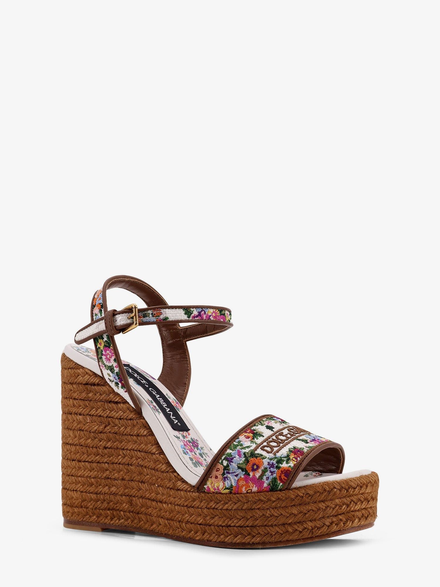Dolce & Gabbana Raffia Sandals With Floral Embroidery Size US 11 / IT 41 - 2 Thumbnail