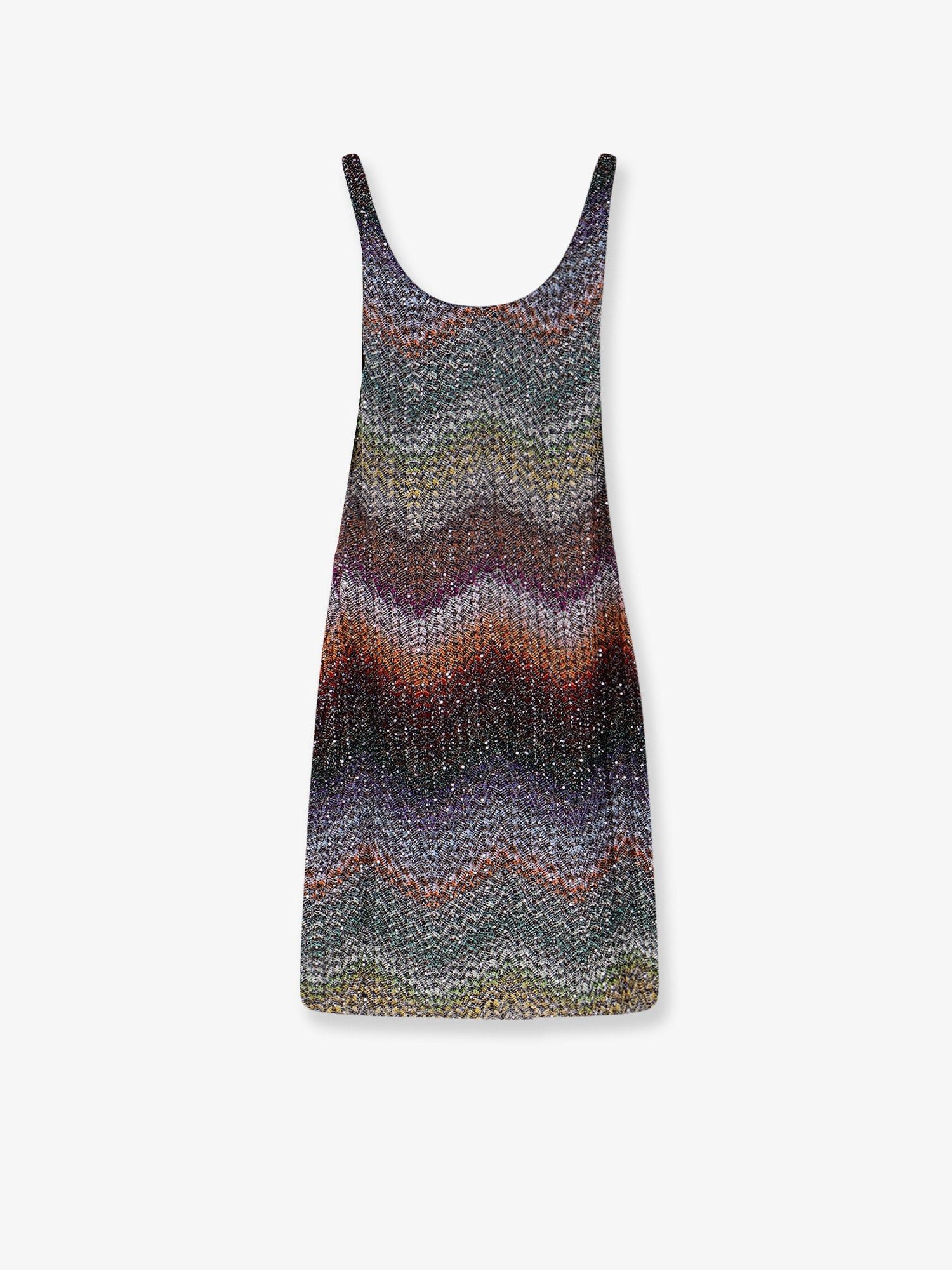 Missoni Short Knitted Dress With All-Over Sequins Size L / US 10 / IT 46 - 2 Thumbnail