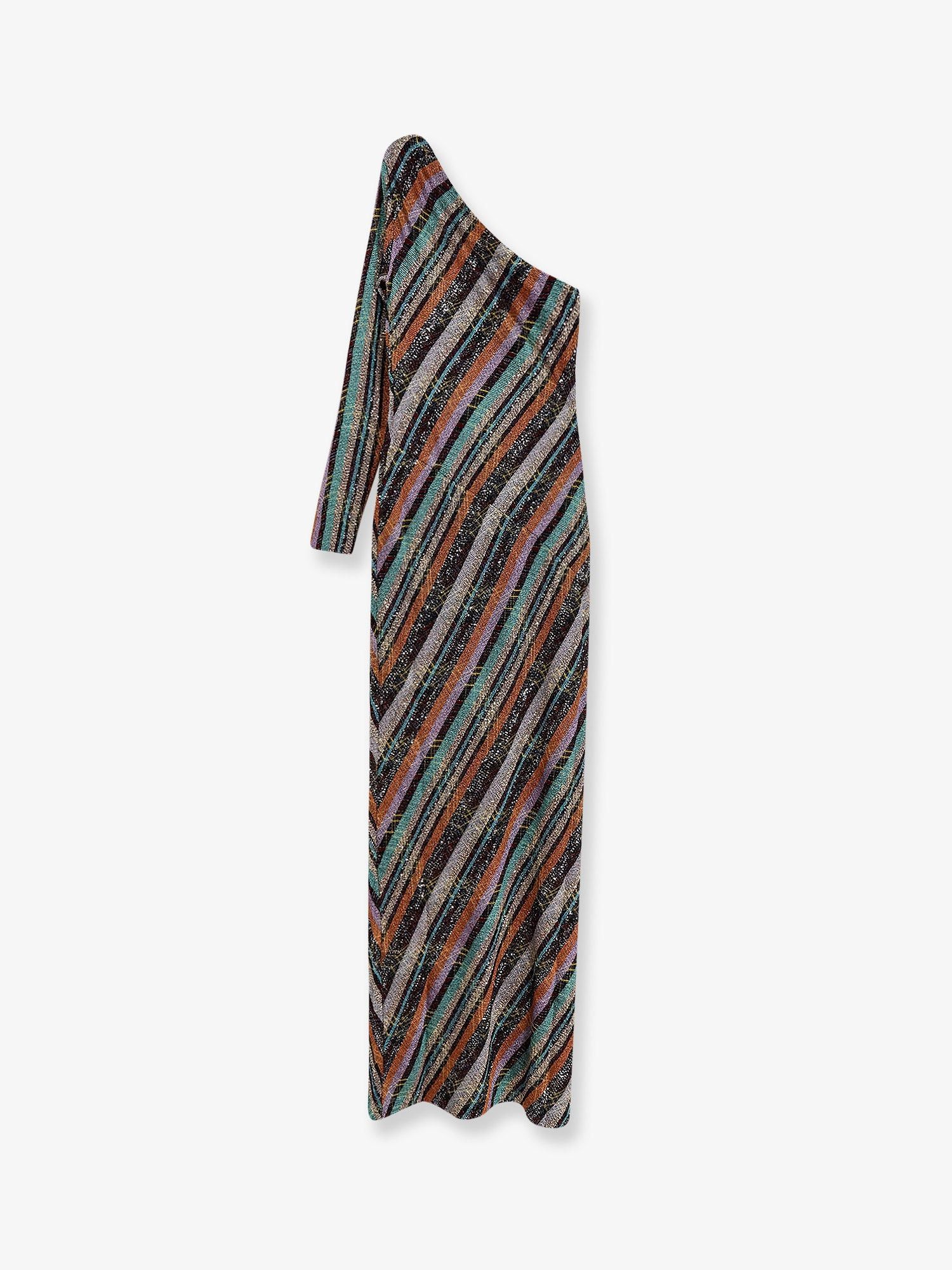Missoni Viscose Blend Long Dress With Chevron Pattern Size S / US 4 / IT 40 - 2 Thumbnail