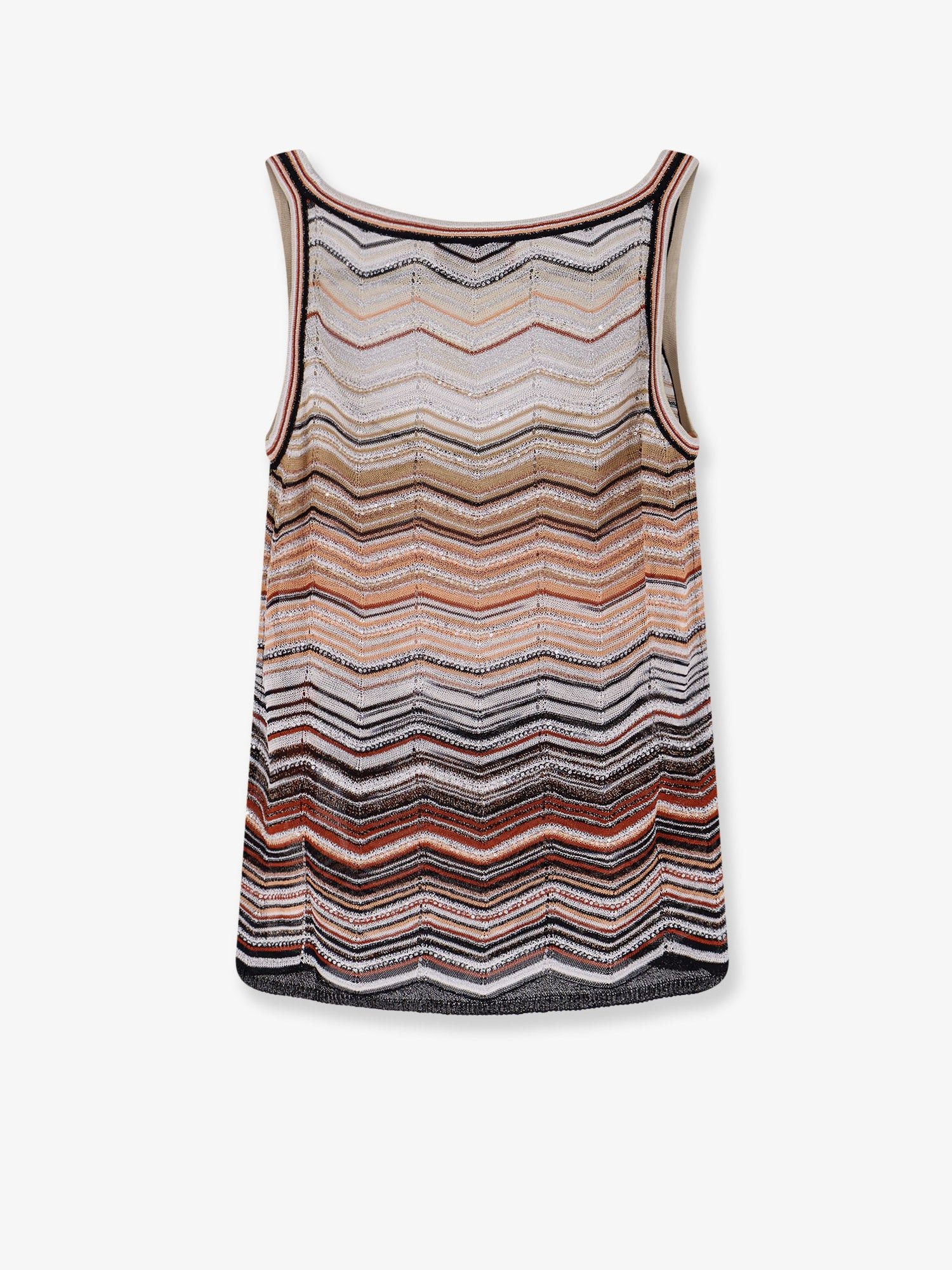 Missoni Viscose Tank Top With Laminated Chevron Pattern Size M / US 6-8 / IT 42-44 - 2 Thumbnail