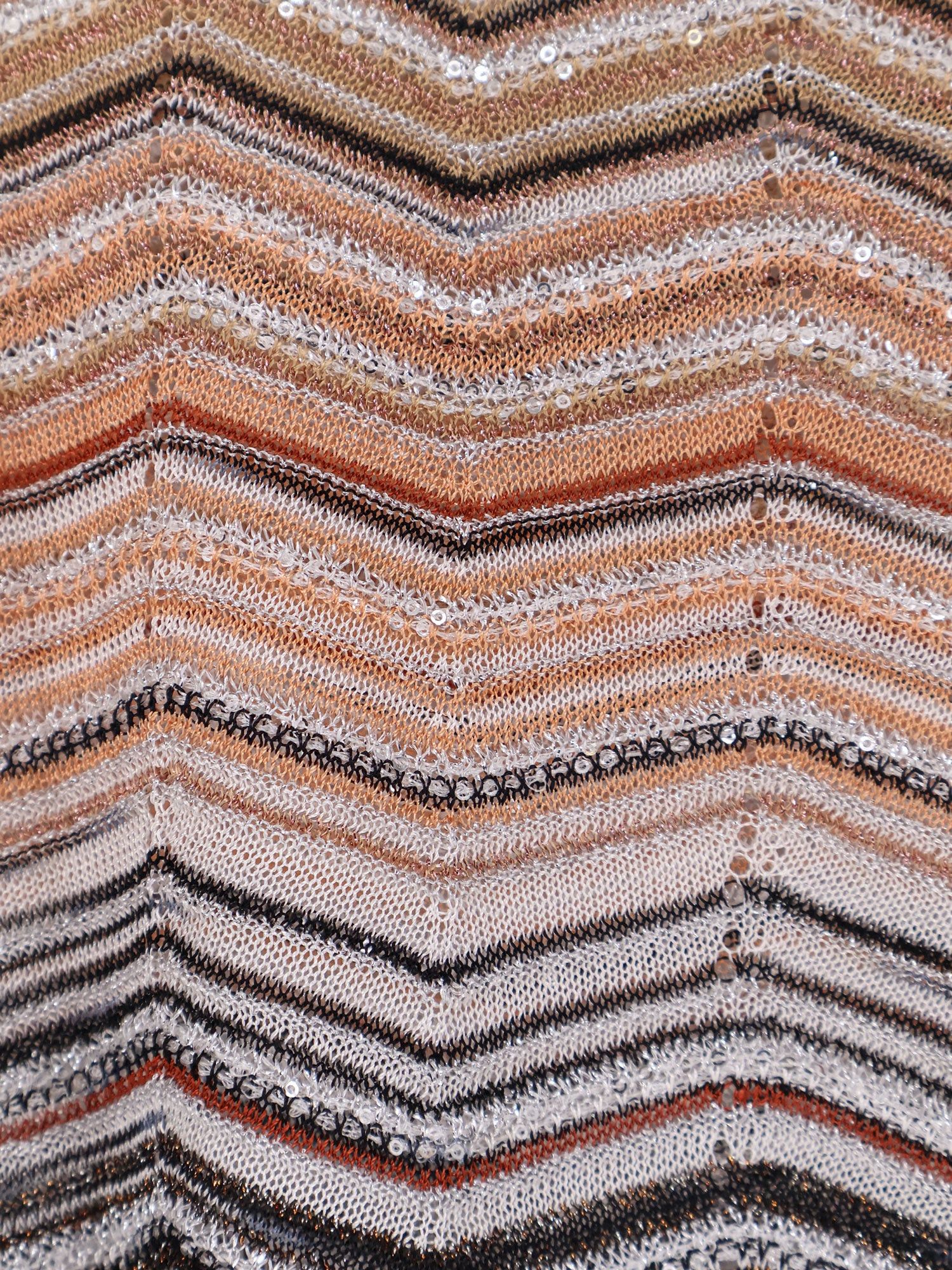 Missoni Viscose Tank Top With Laminated Chevron Pattern Size L / US 10 / IT 46 - 3 Thumbnail