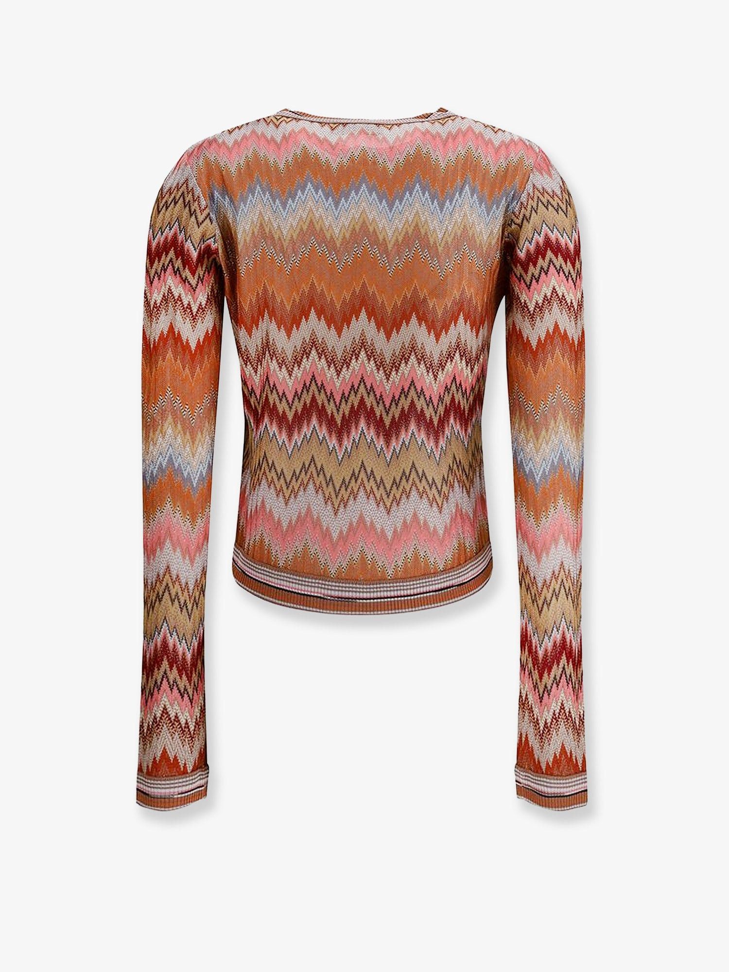 Missoni Viscose Cardigan With Chevron Pattern Size XL / US 12-14 / IT 48-50 - 2 Thumbnail