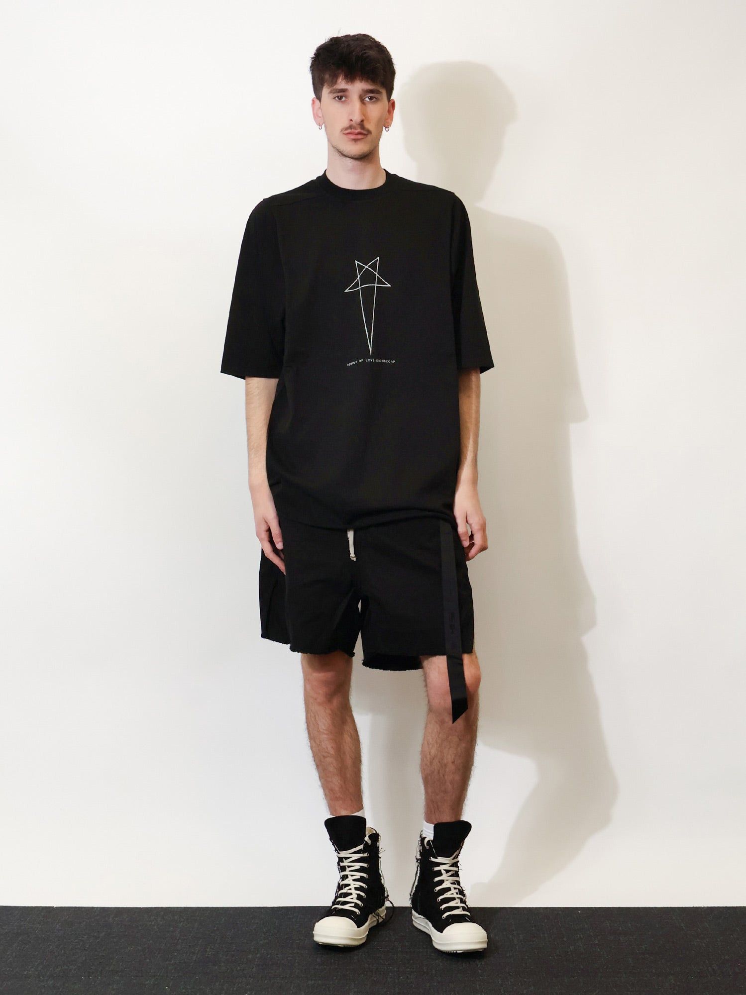 Rick Owens Drkshdw Cotton T-Shirt With Logo On The Front Size US XL / EU 56 / 4 - 4 Thumbnail