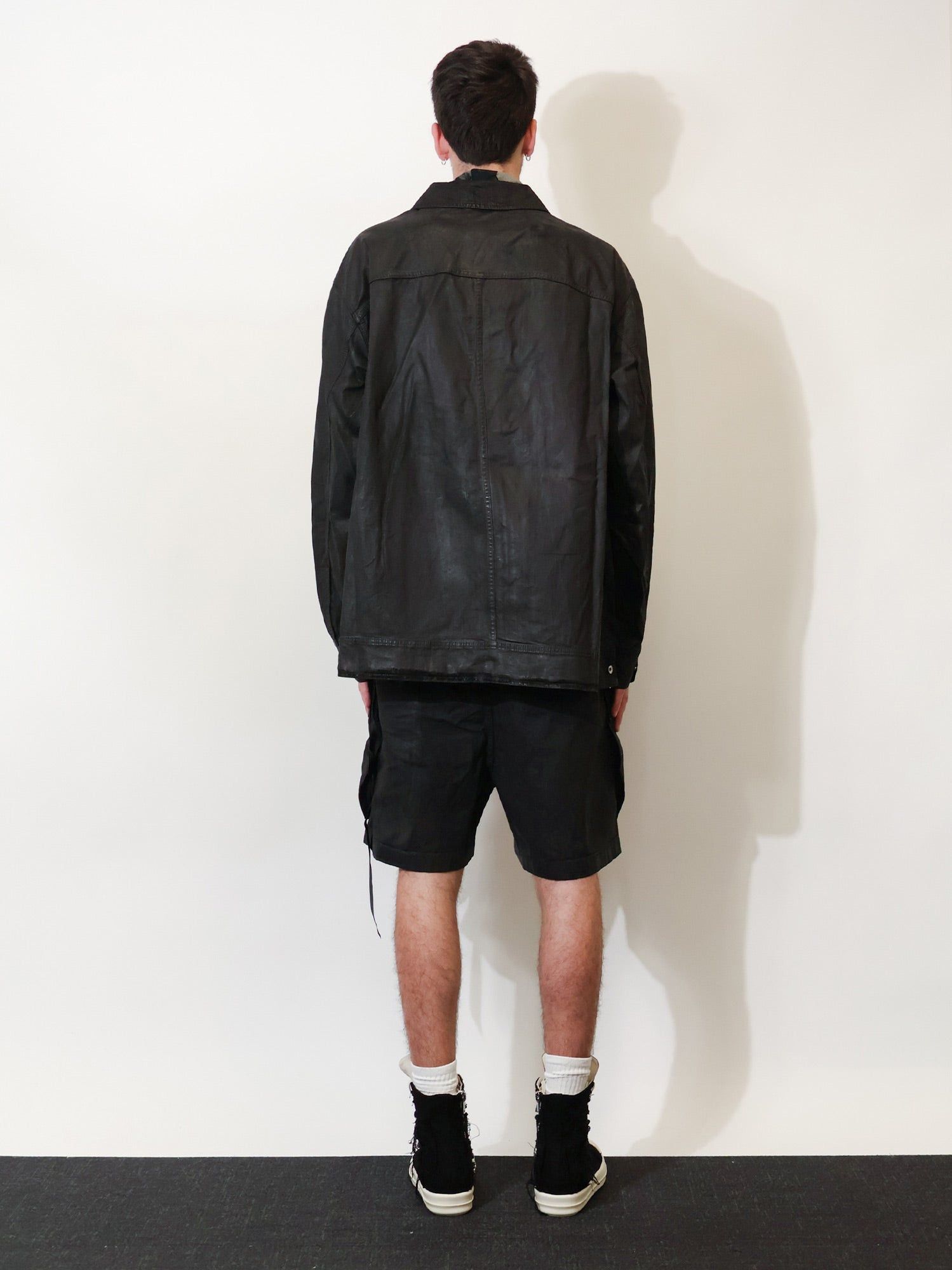 Rick Owens Drkshdw Waxed Black Denim Jacket Size US M / EU 48-50 / 2 - 4 Thumbnail
