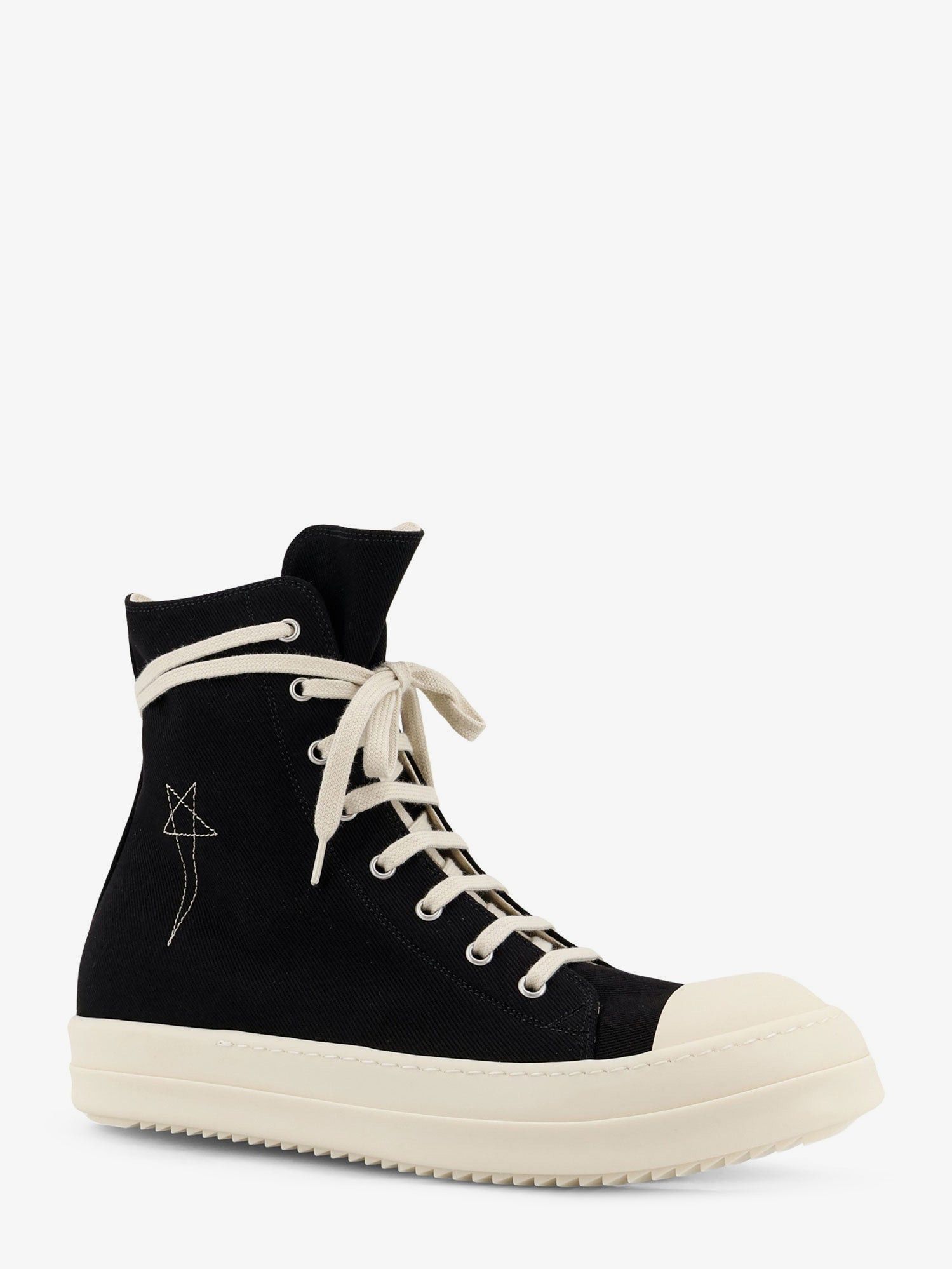 Rick Owens Drkshdw Denim Sneakers With Side Embroidered Logo Size US 11 / EU 44 - 2 Thumbnail