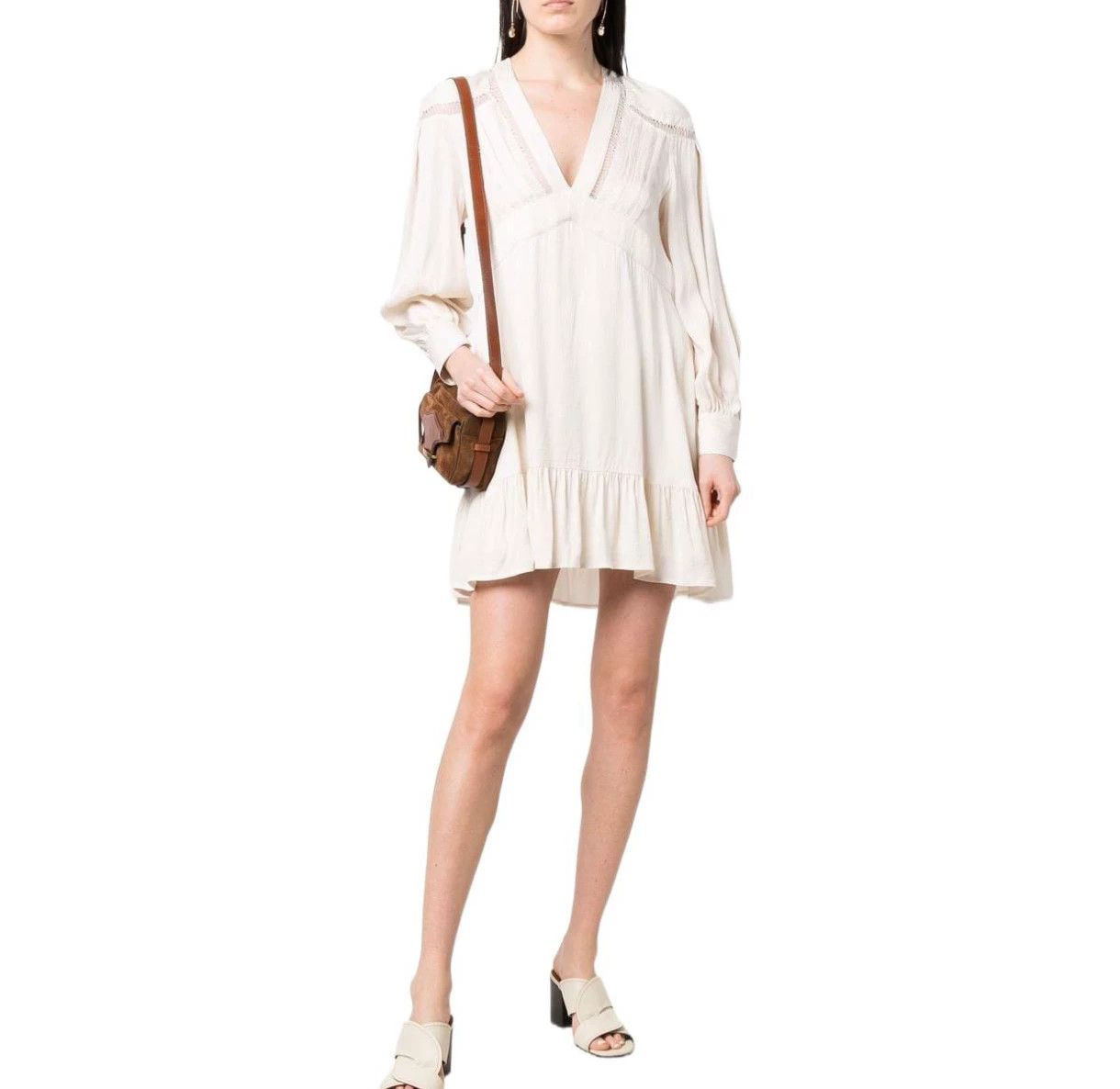 Iro Authentic IRO Women's French Crochet V-Neck Dress Size XXS / US 00 / IT 34 - 7 Thumbnail