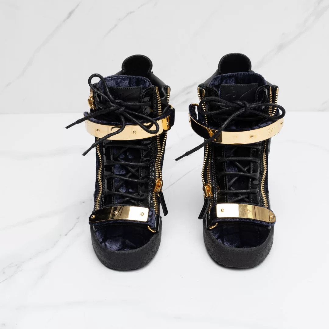 Giuseppe Zanotti Giuseppe Zanotti Women's Velvet Ankle Boots Size US 6 / IT 36 - 3 Thumbnail