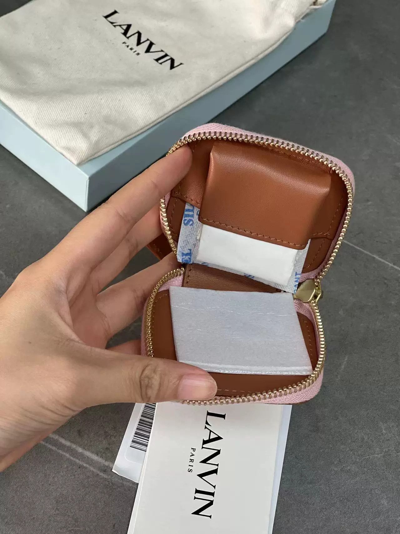 Lanvin Lanvin Leather Fabric Coin Pouch Size ONE SIZE - 2 Thumbnail