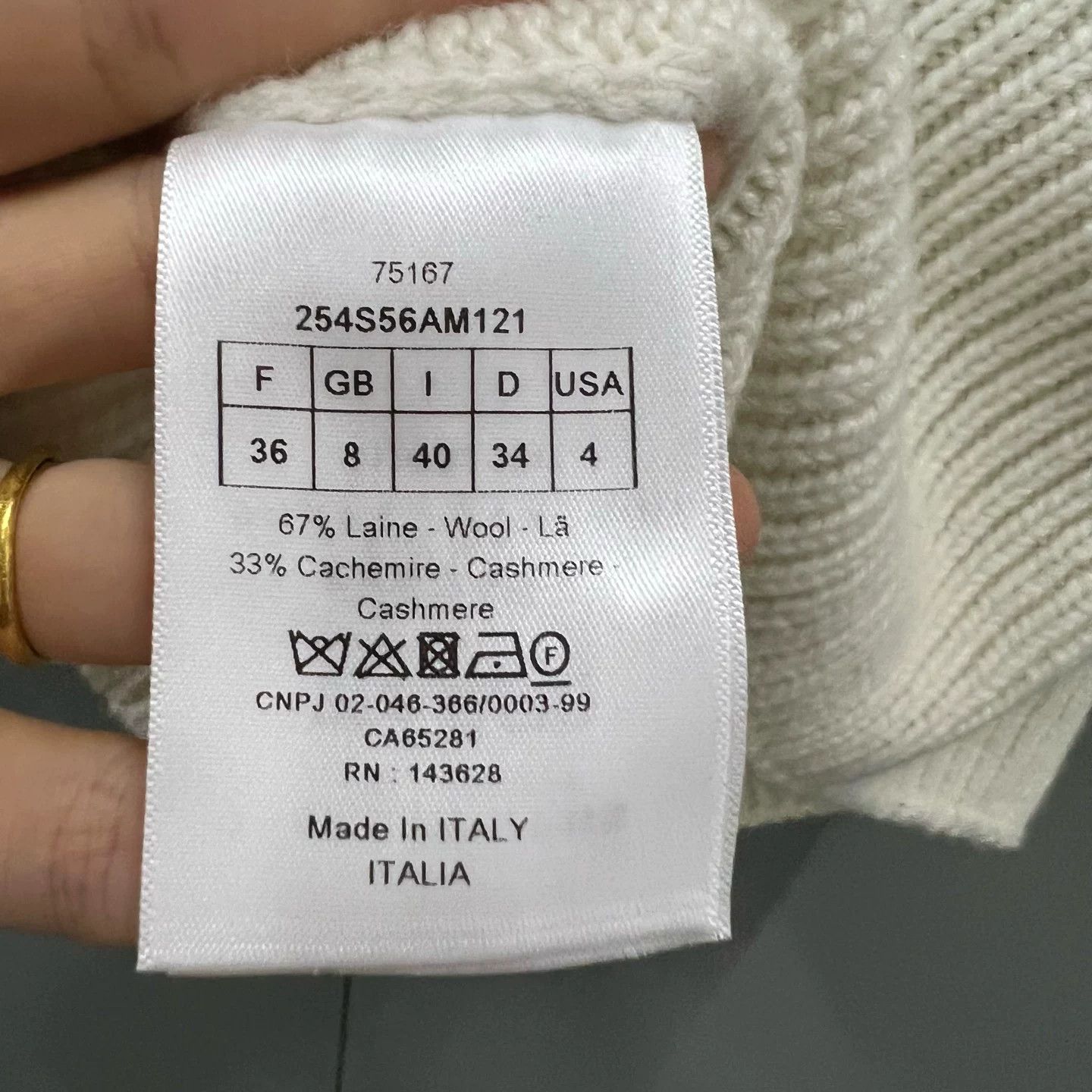 Dior Dior Colorblock Logo Cashmere Hoodie Size XS / US 0-2 / IT 36-38 - 3 Thumbnail