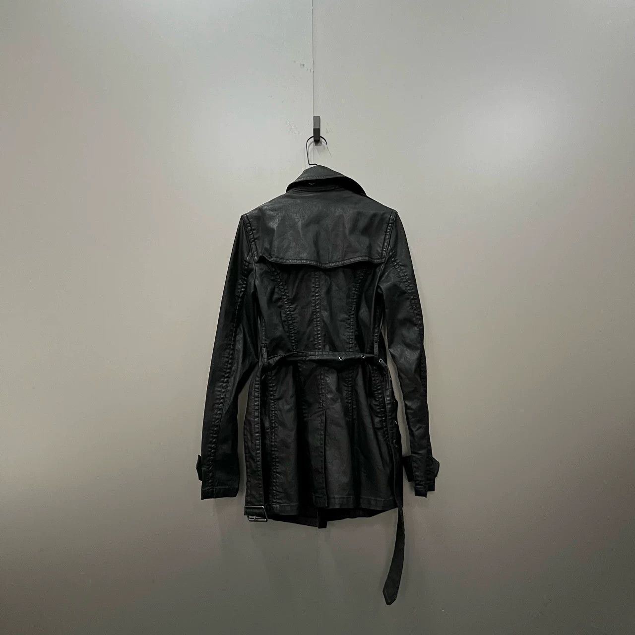 Burberry Burberry Black Double-Breasted Leather Jacket Size S / US 4 / IT 40 - 2 Thumbnail