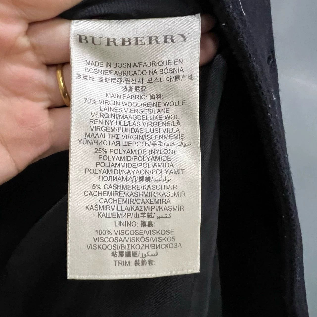 Burberry Burberry Black Double-Breasted Coat Size XS / US 0-2 / IT 36-38 - 3 Thumbnail