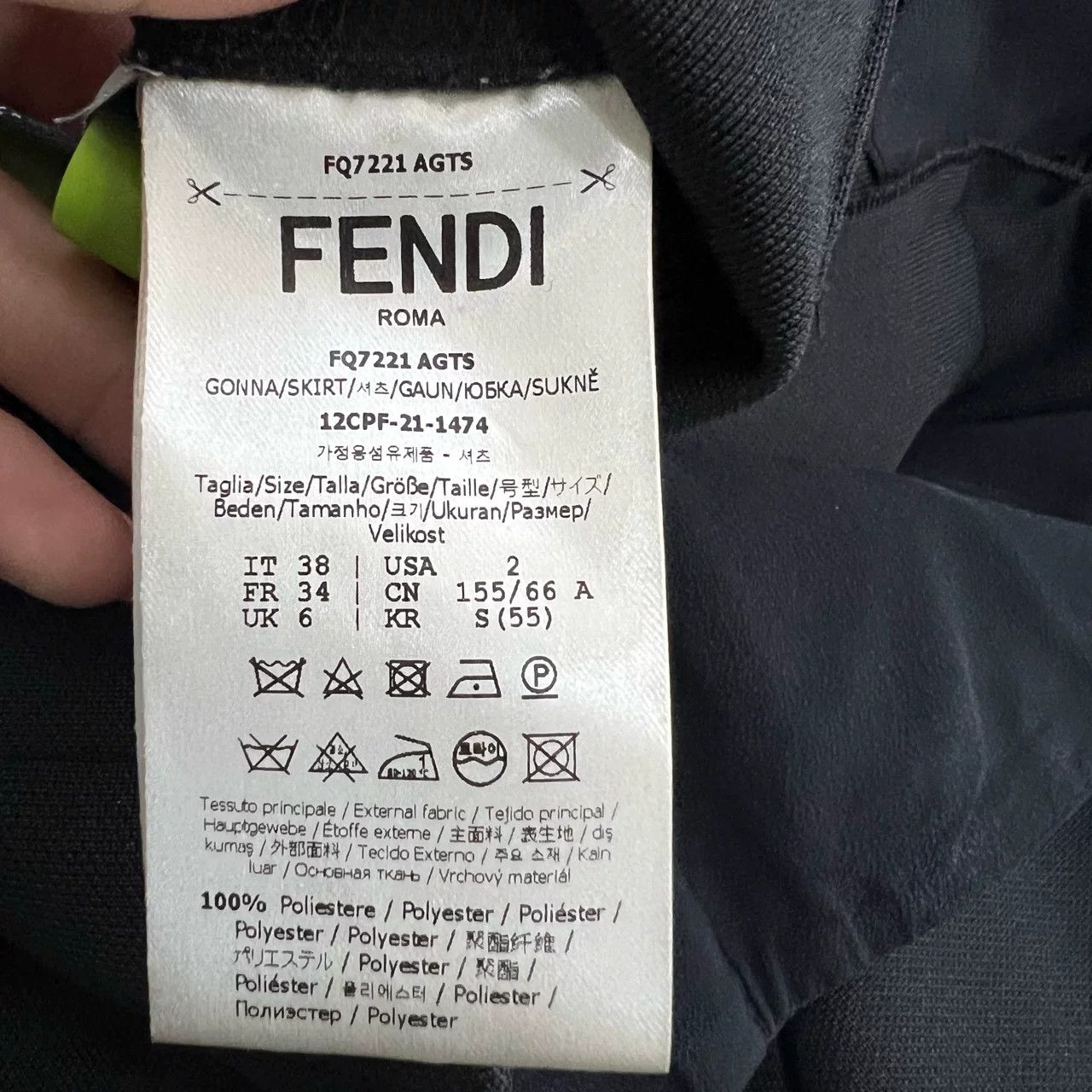 Fendi FENDI Black Pencil Skirt Size 38" / US 16 / IT 52 - 5 Thumbnail