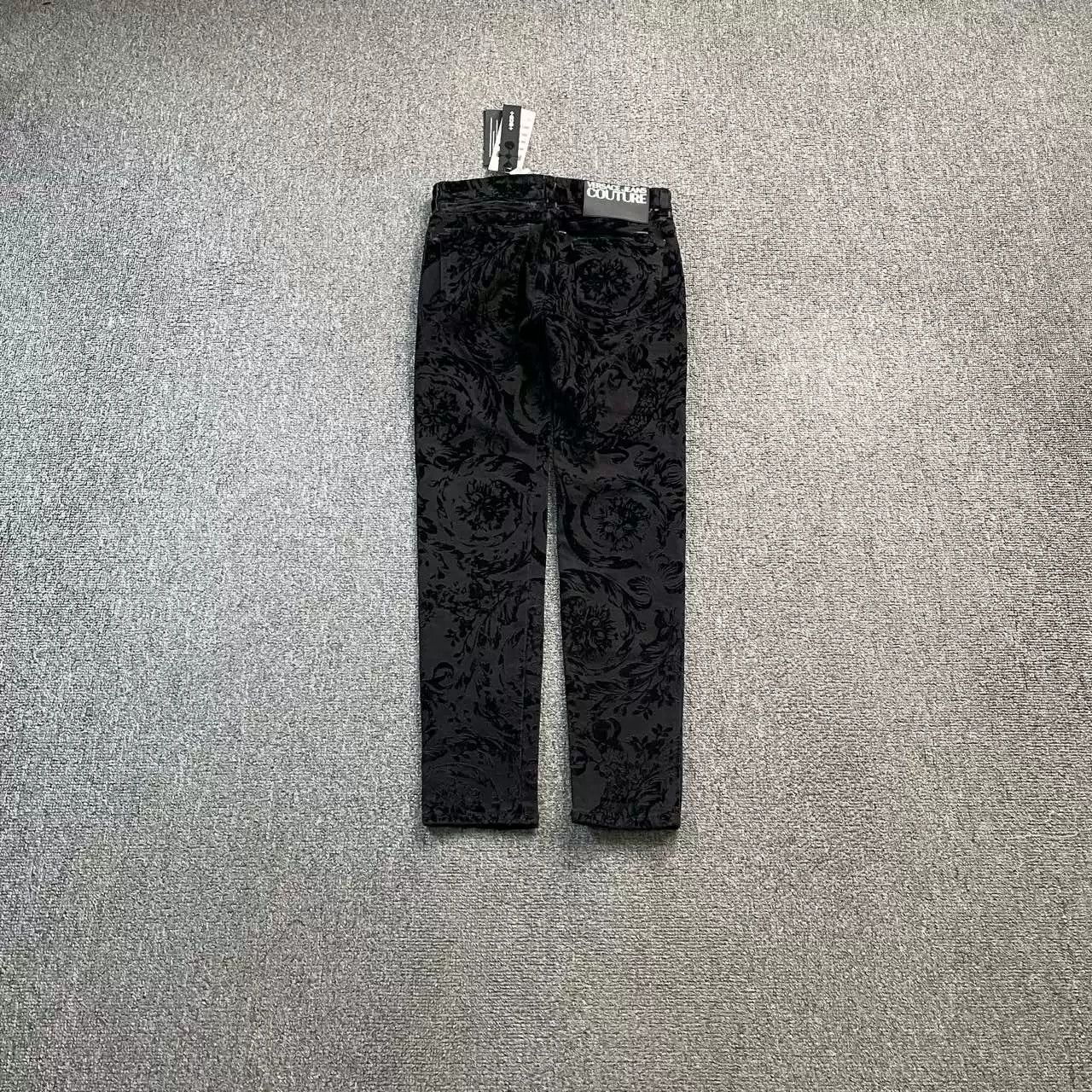 Versace Versace Black Floral Pattern Jeans Size 26" / US 2 / IT 38 - 2 Thumbnail