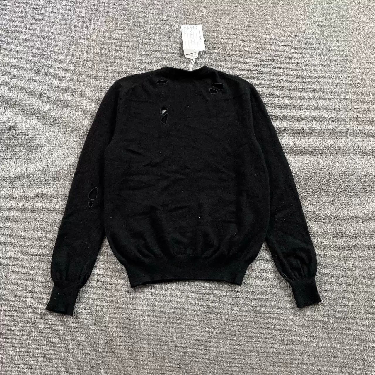 Dior Dior Black Distressed Sweater Size XS / US 0-2 / IT 36-38 - 2 Thumbnail