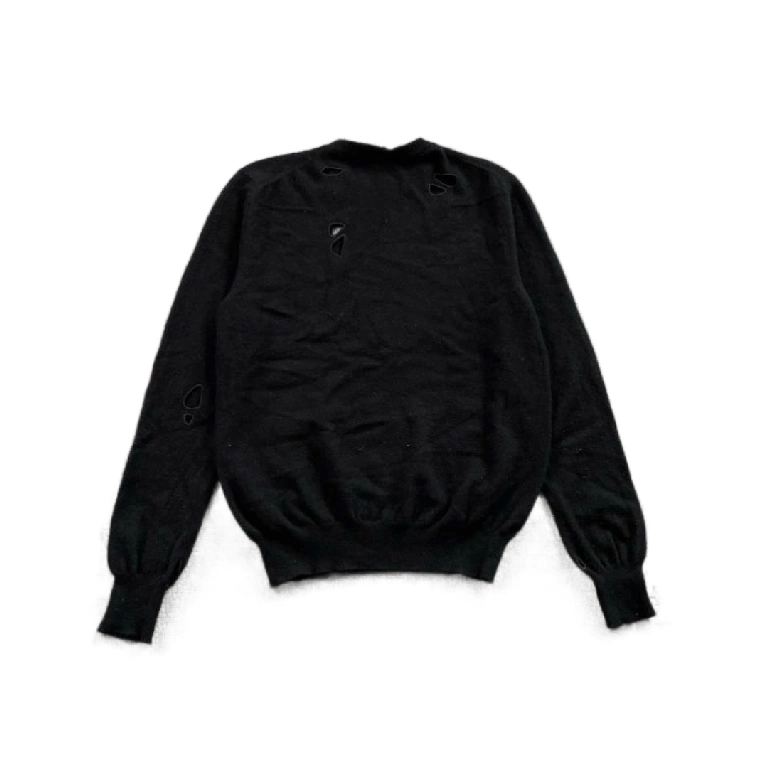 Dior Dior Black Distressed Sweater Size XS / US 0-2 / IT 36-38 - 9 Thumbnail
