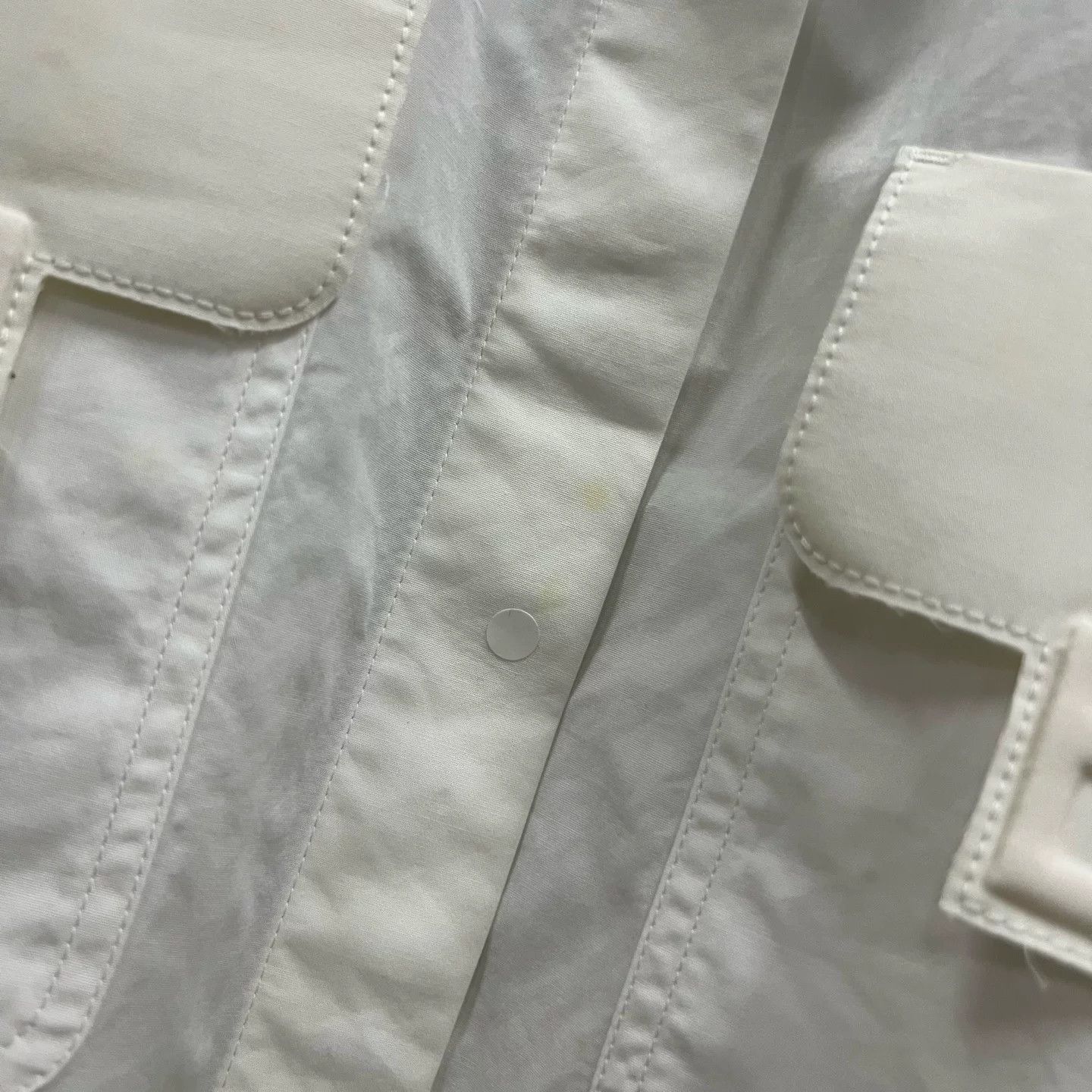 Fendi FENDI White Cropped Long-Sleeve Shirt Size S / US 4 / IT 40 - 2 Thumbnail