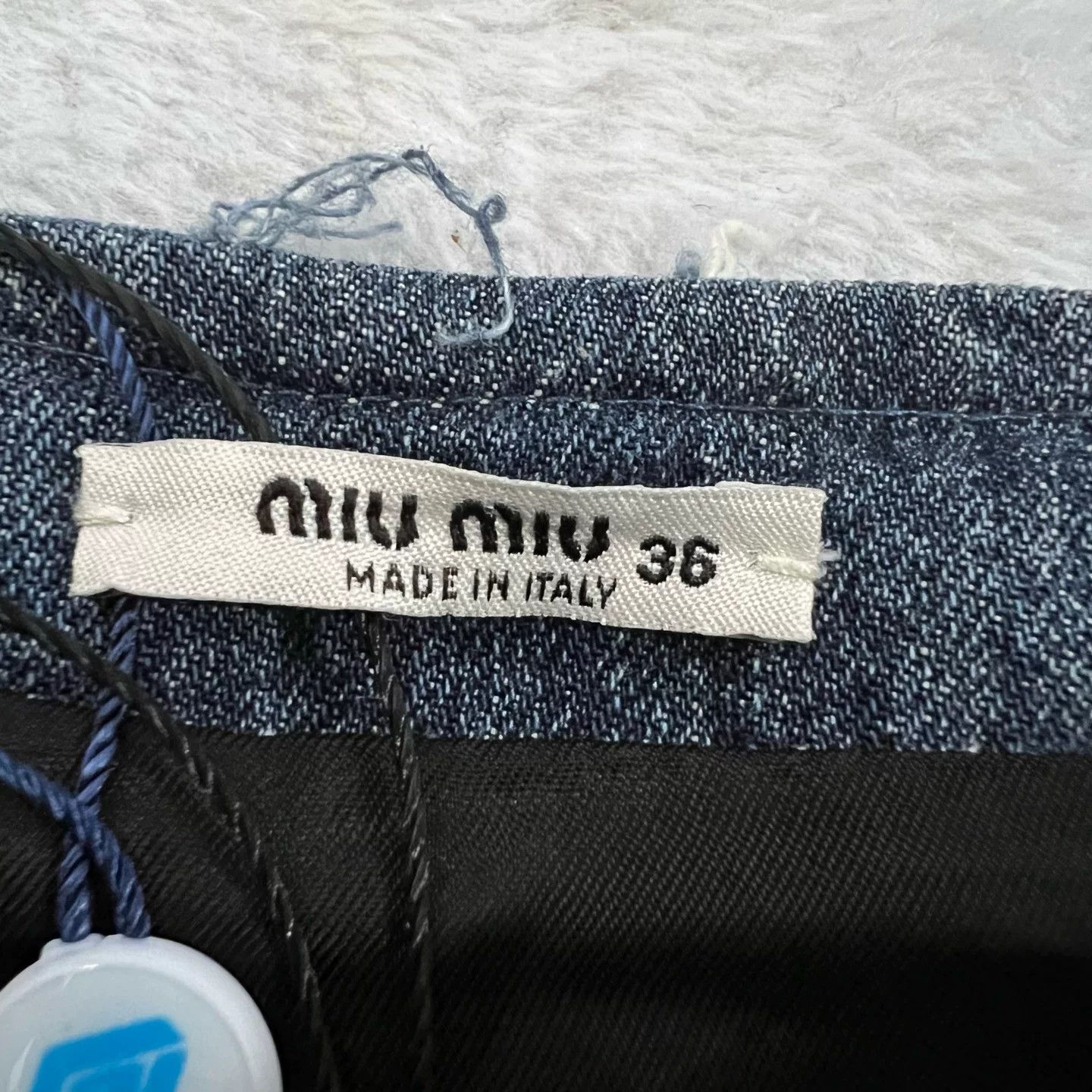 Miu Miu Miu Miu Denim Plaid Patchwork Skirt Size 36" / US 14 / IT 50 - 3 Thumbnail