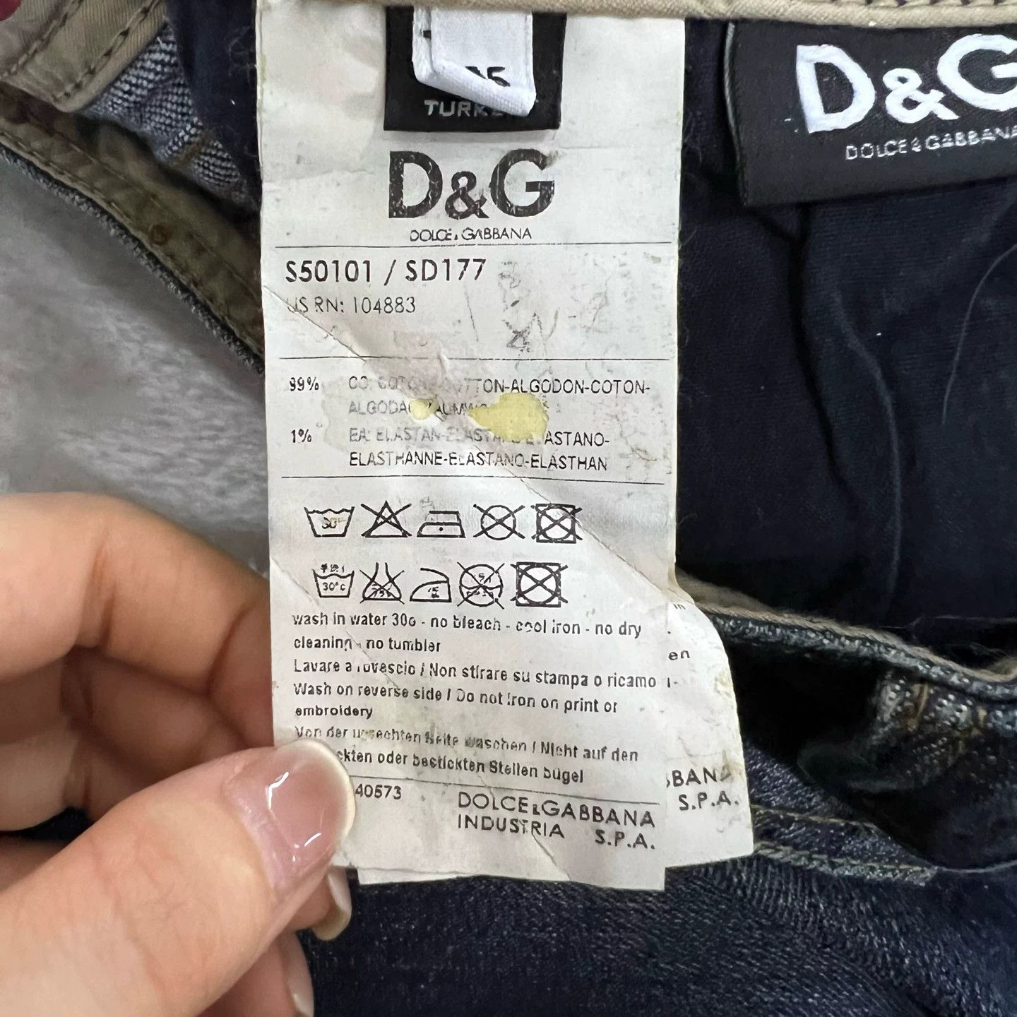 Dolce & Gabbana Dolce Gabbana Dark Blue Straight Jeans 25 Size 25" / US 0 / IT 36 - 3 Thumbnail