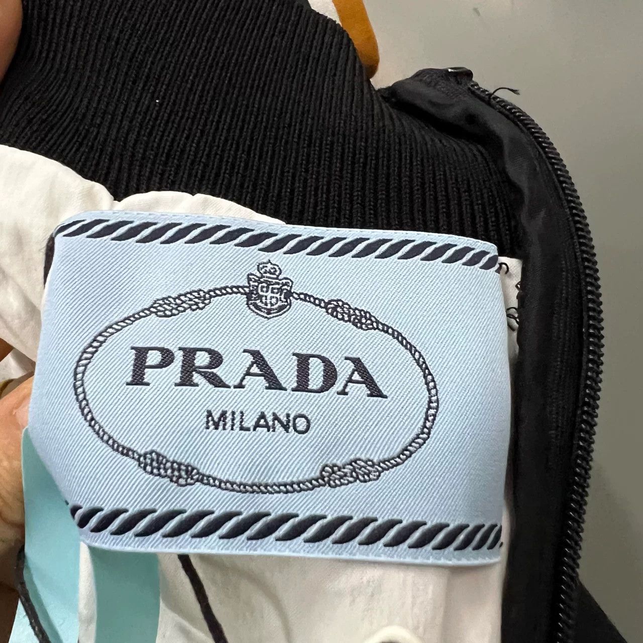 Prada PRADA Colorblock Stripe Triangle Logo Dress Size S / US 4 / IT 40 - 4 Thumbnail