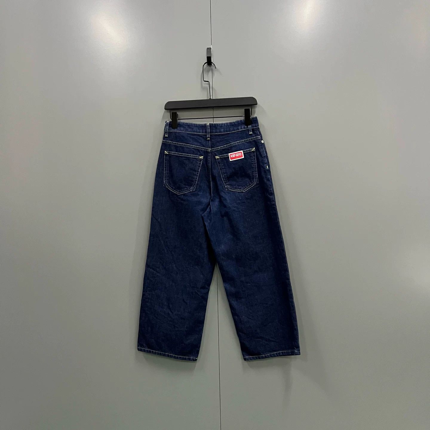 Kenzo KENZO Dark Blue Wide-Leg Pants Size 26" / US 2 / IT 38 - 2 Thumbnail