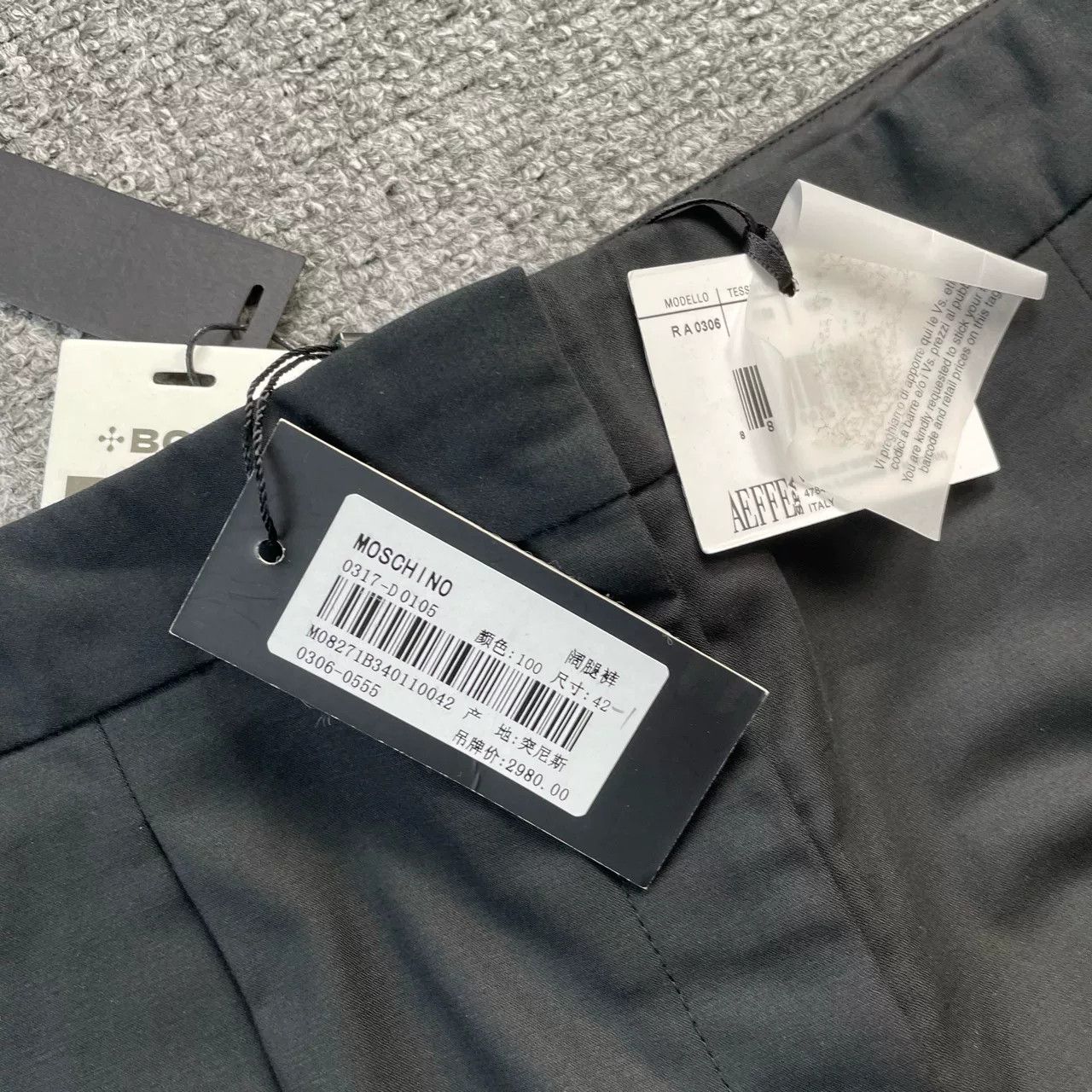 Moschino MOSCHINO Black Wide-Leg Pants Size 42 Size 42" / US 20 - 3 Thumbnail