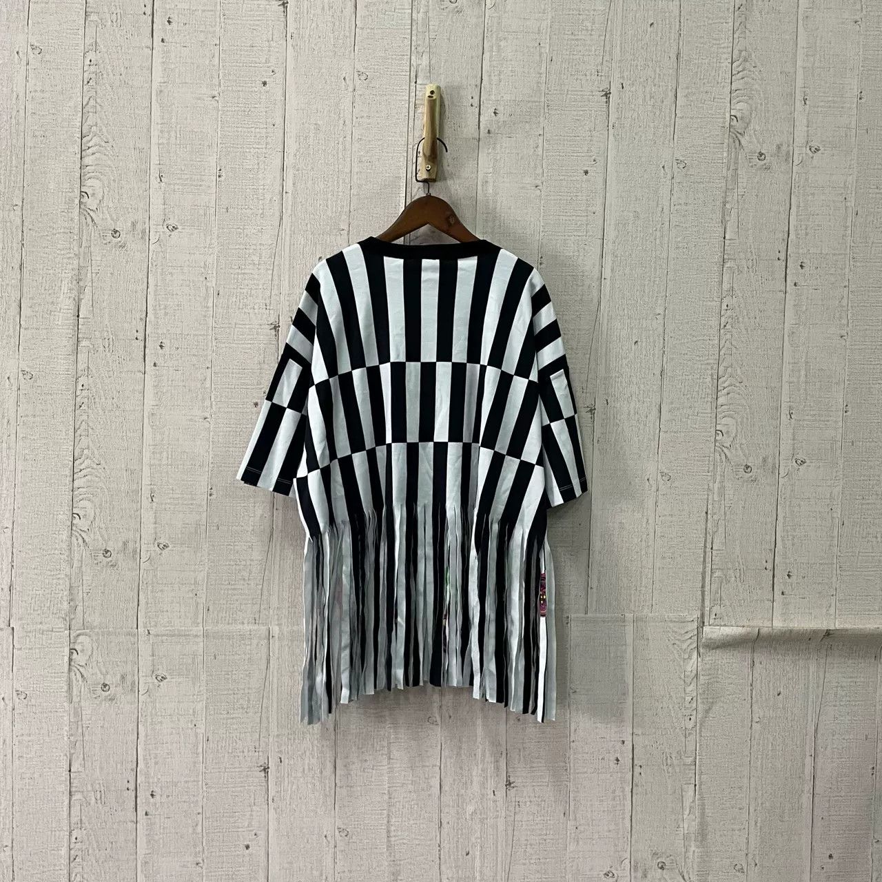 Versace Versace Black White Stripe Fringe Top Size S / US 4 / IT 40 - 2 Thumbnail