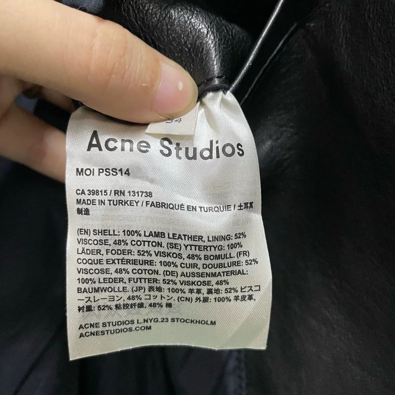 Acne Studios Acne Studios Black Zip Leather Jacket Size XXS / US 00 / IT 34 - 4 Thumbnail