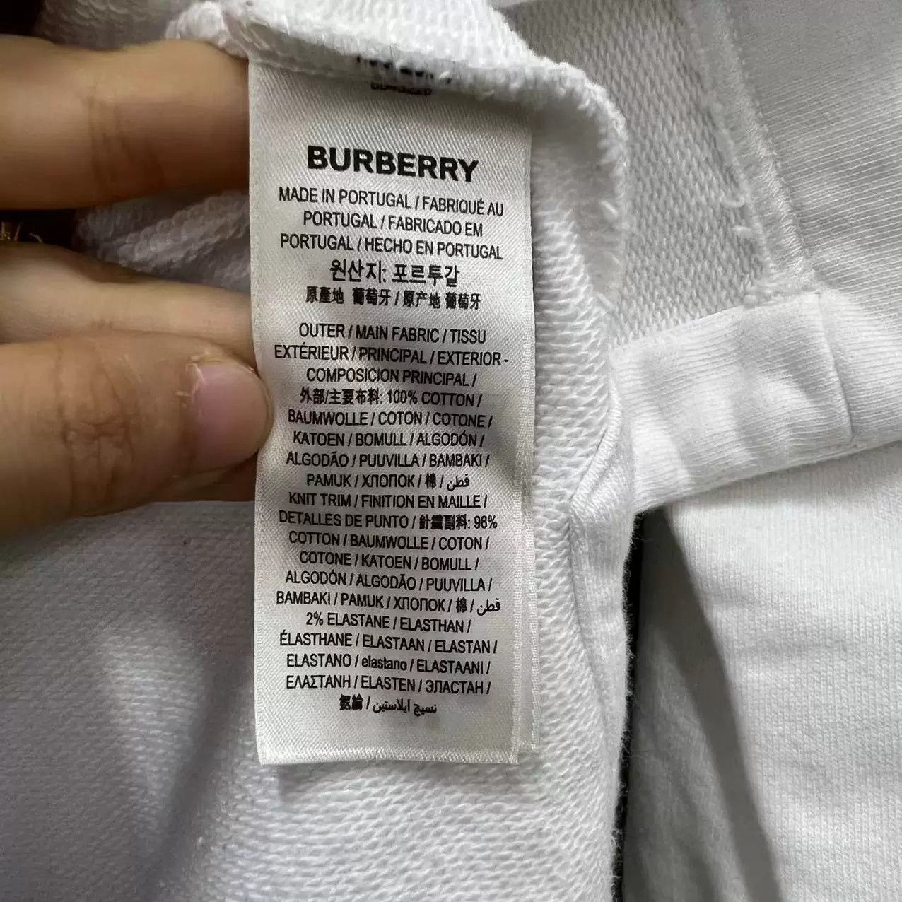 Burberry Burberry White Embroidered Logo Hoodie XS Size XS / US 0-2 / IT 36-38 - 4 Thumbnail