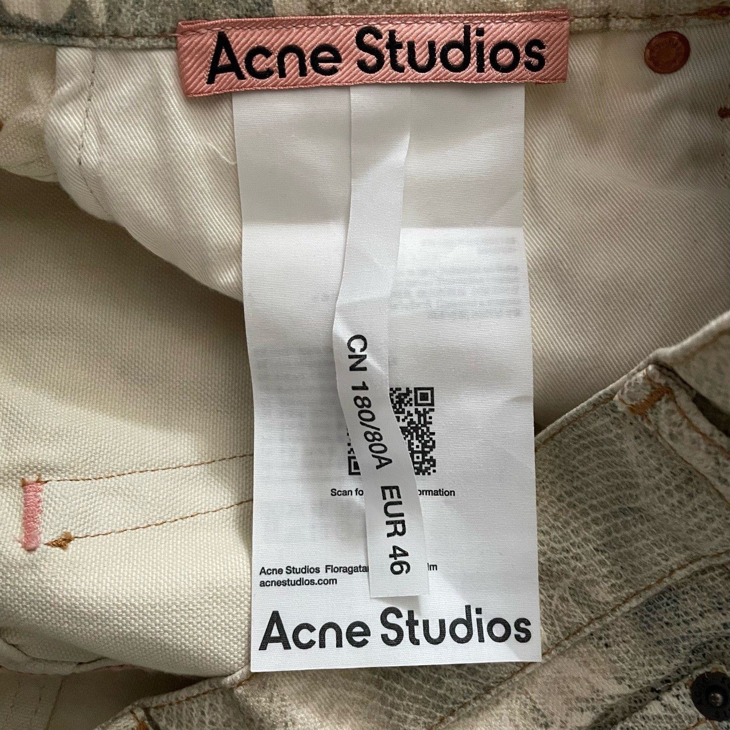 Acne Studios Acne Studios 3D Print Pearl Chain Jeans Size 42" / US 20 - 5 Thumbnail