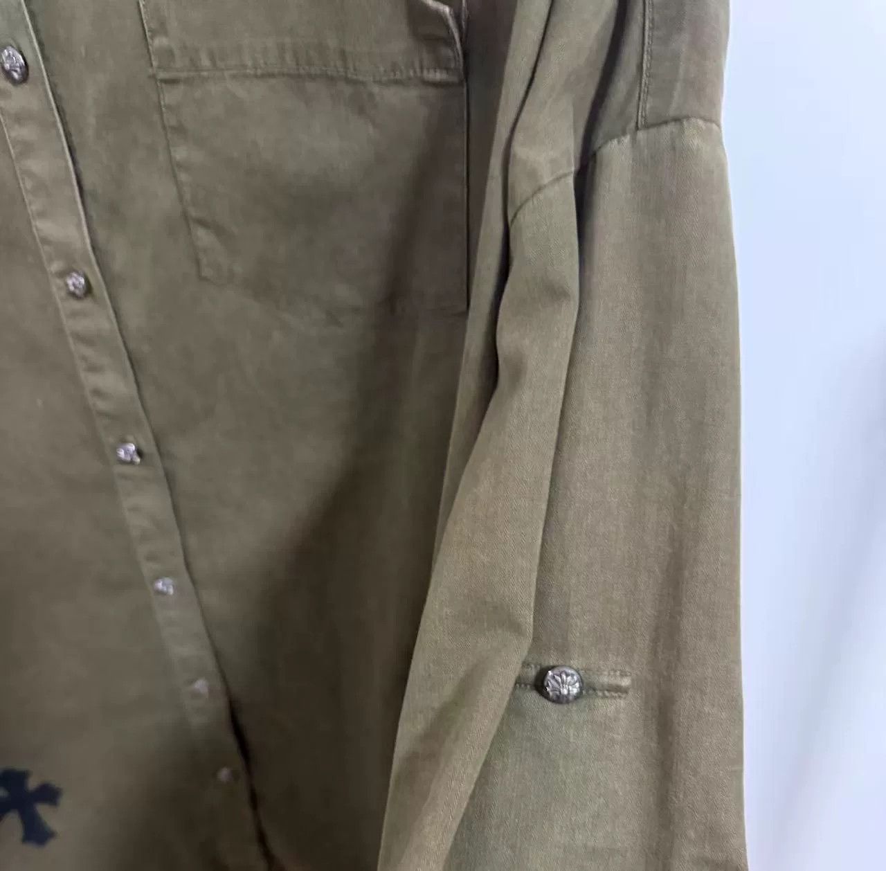 Chrome Hearts Chrome Hearts Army Green Batwing Sleeve Shirt Size M / US 6-8 / IT 42-44 - 3 Thumbnail