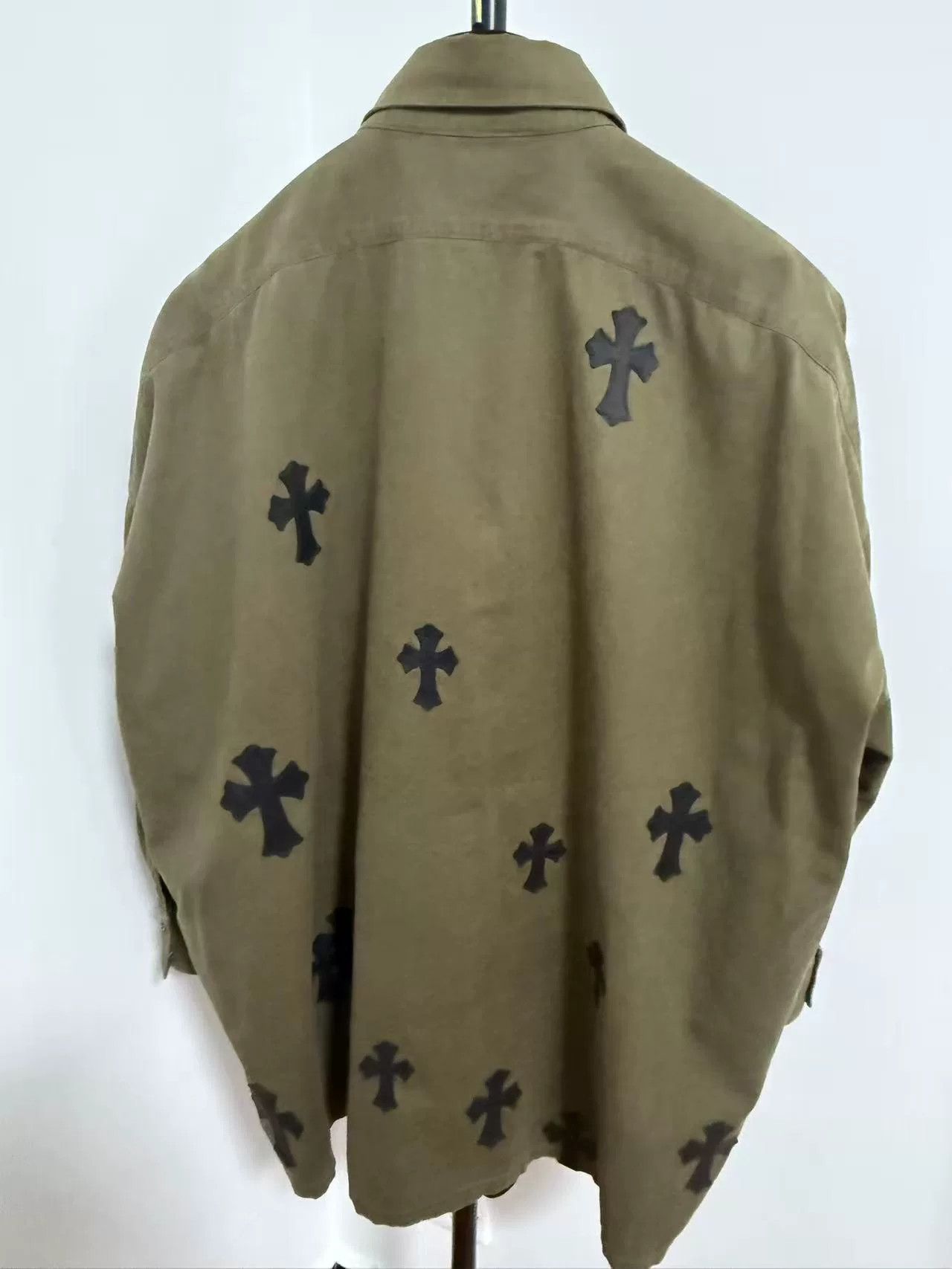 Chrome Hearts Chrome Hearts Army Green Batwing Sleeve Shirt Size M / US 6-8 / IT 42-44 - 2 Thumbnail