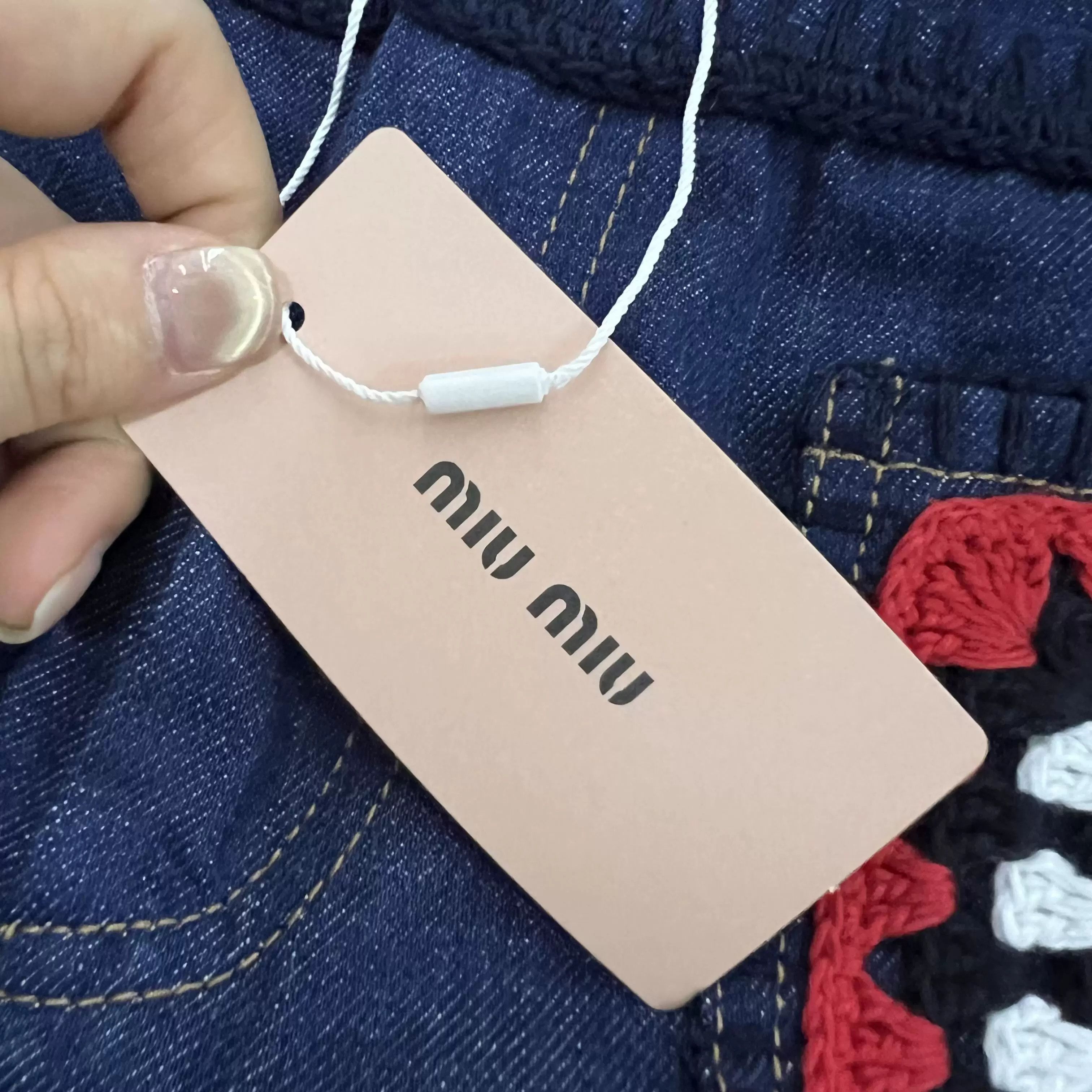 Miu Miu Miu Miu Blue Embroidered Denim Shorts Size 25" / US 0 / IT 36 - 4 Thumbnail