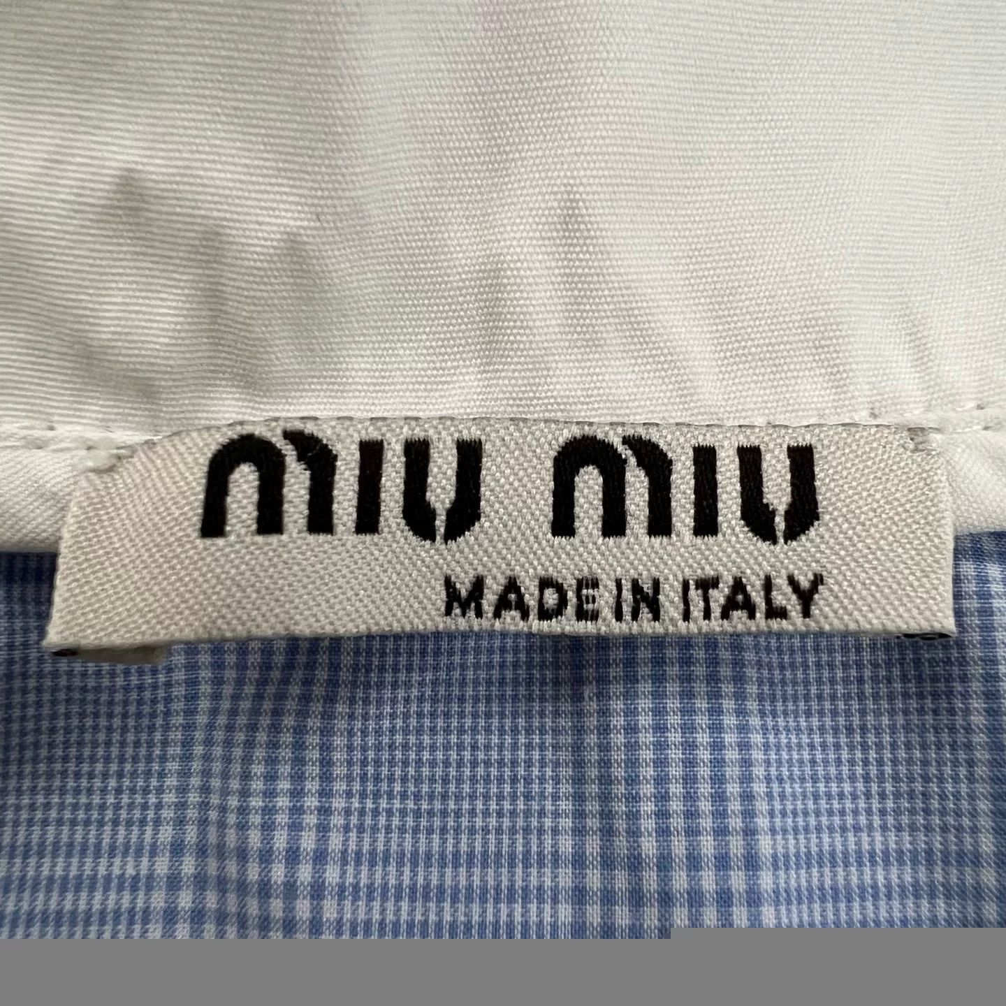 Miu Miu Miu Miu Light Blue Peter Pan Collar Blouse Size S / US 4 / IT 40 - 3 Thumbnail