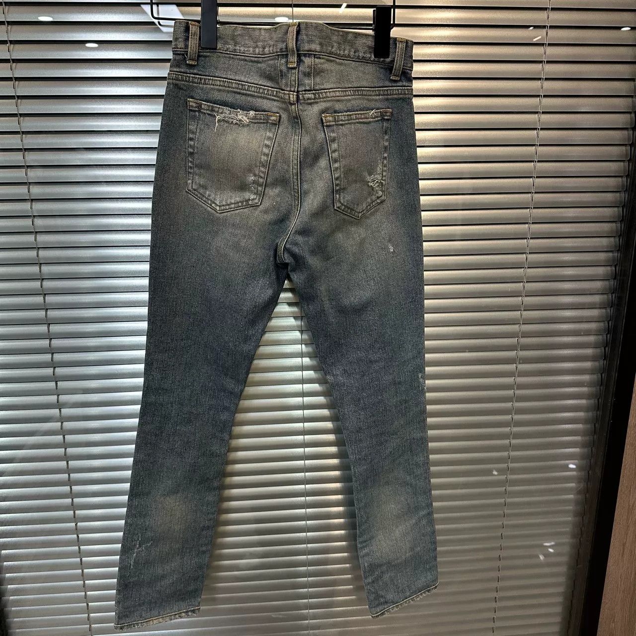 Yves Saint Laurent YSL Blue Distressed Jeans Size 27" / US 4 / IT 40 - 3 Thumbnail