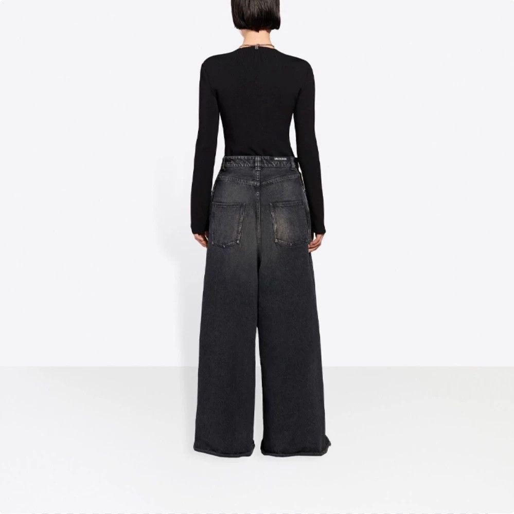 Balenciaga Balenciaga Wide-Leg Washed Jeans Size 29" - 4 Thumbnail