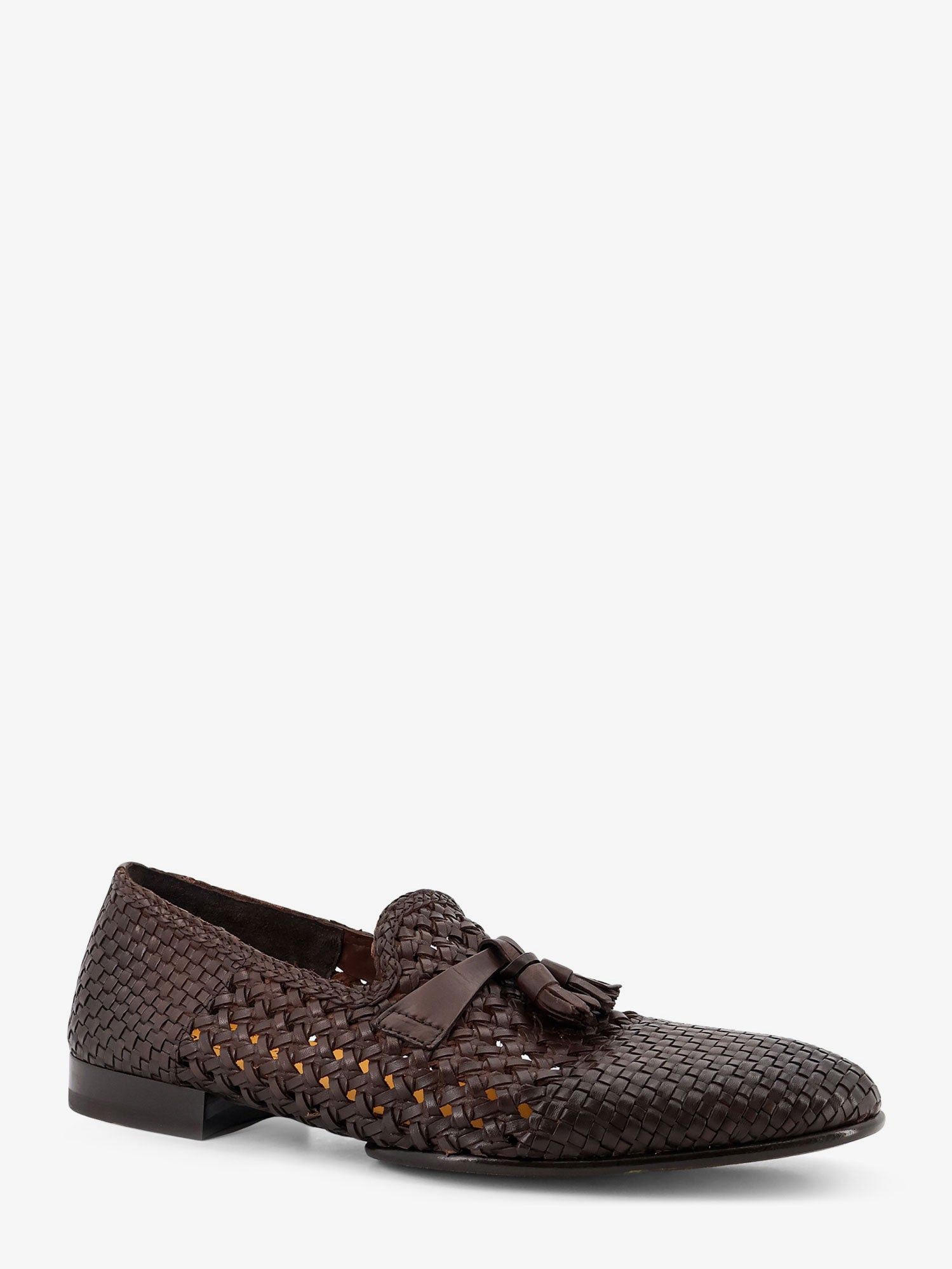 Doucal's Unique Leather Loafers With Woven Detail Size US 12 / EU 45 - 2 Thumbnail