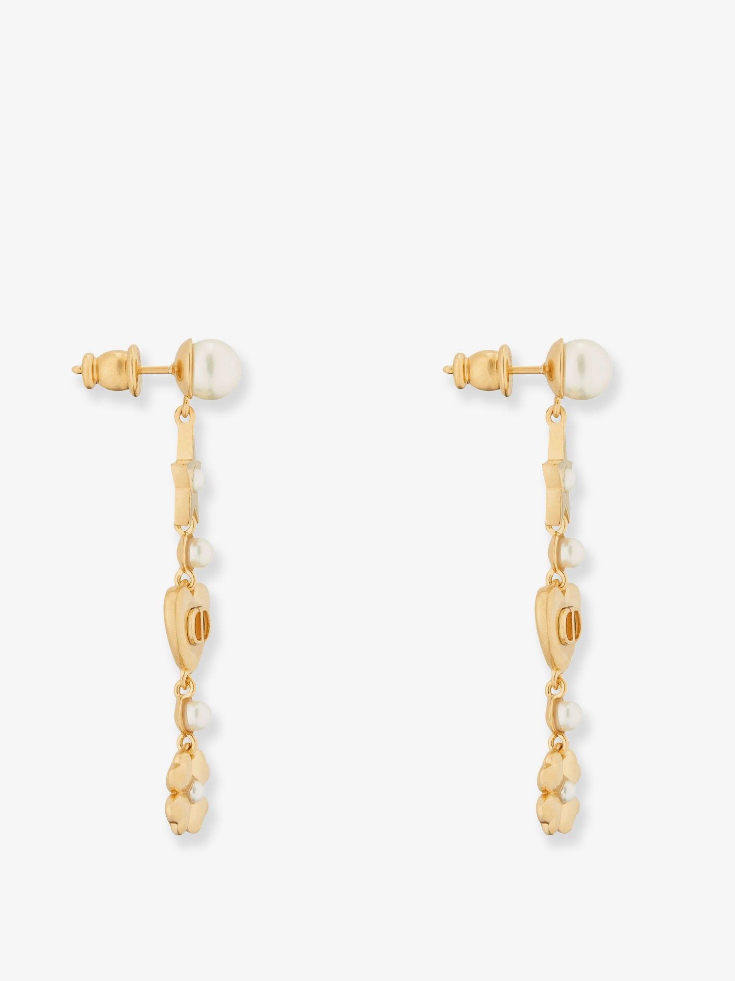 Dior Lucky Dior Metal Earrings With Golden Finish Size ONE SIZE - 2 Thumbnail