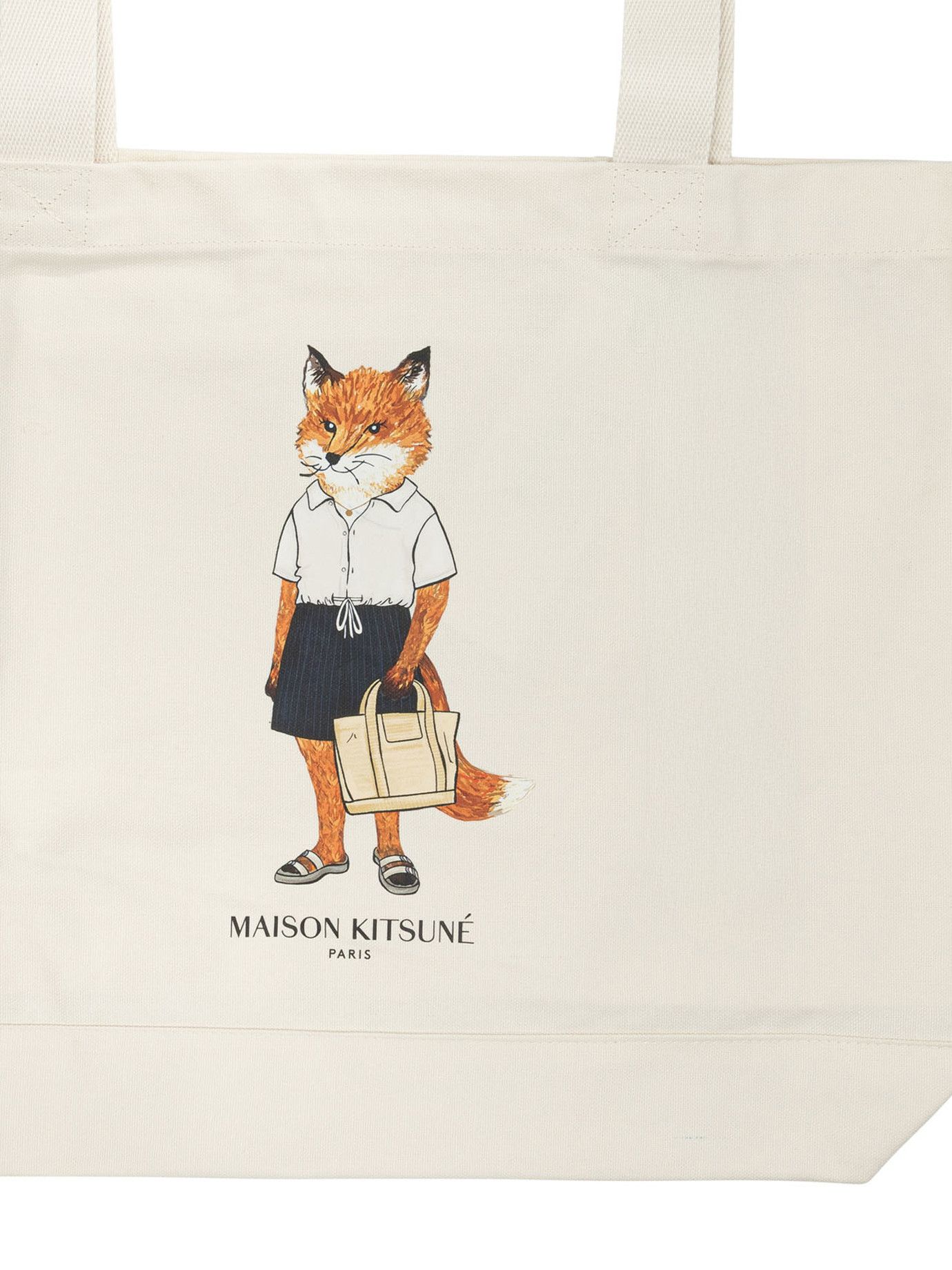 Maison Kitsune Maison Kitsuné Dressed Fox Large Shoulder Bag tag size UNI Women - USA Duties Paid Size ONE SIZE - 3 Thumbnail