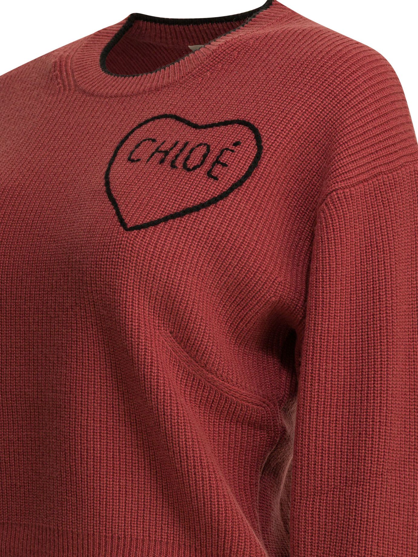 Chloe Chloé Wool And Cashmere Crewneck Knitwear With Logo tag size S Women - USA Duties Paid Size S / US 4 / IT 40 - 4 Thumbnail