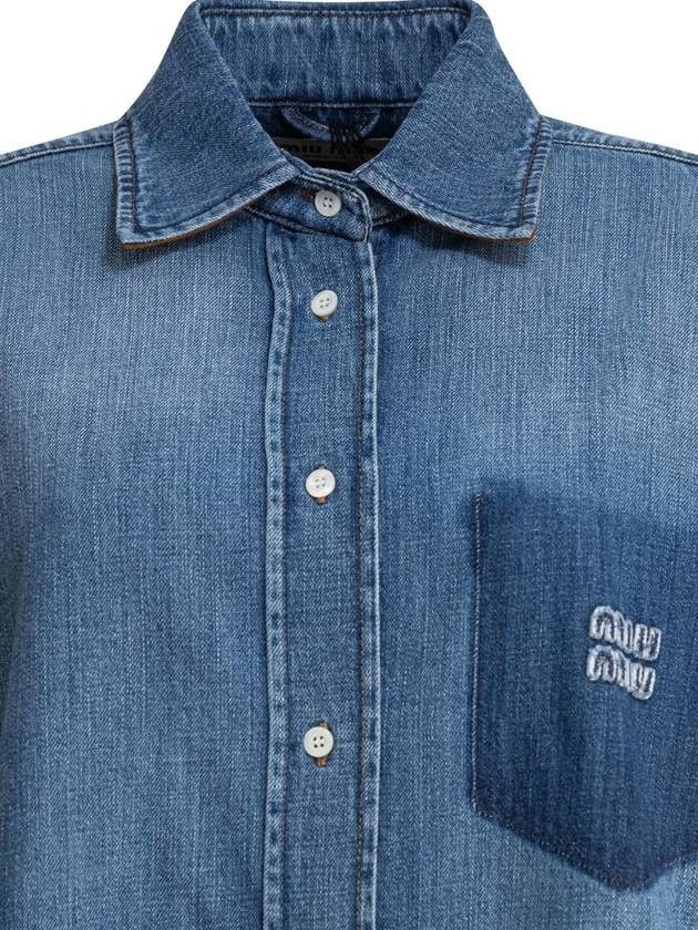 Miu Miu Miu Miu Cotton Shirt With Logo tag size 44 Women - USA Duties Paid Size M / US 6-8 / IT 42-44 - 4 Thumbnail