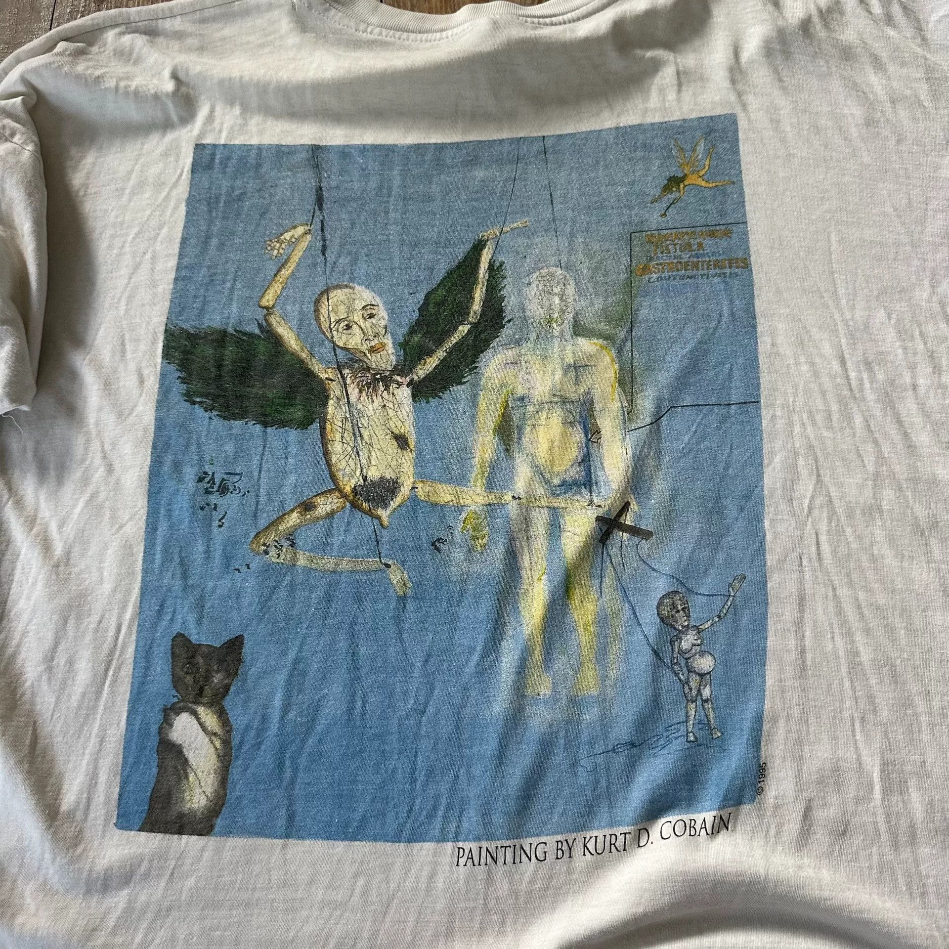 Vintage Vintage 90s Kurt Cobain OG Tee Size US XL / EU 56 / 4 - 6 Thumbnail
