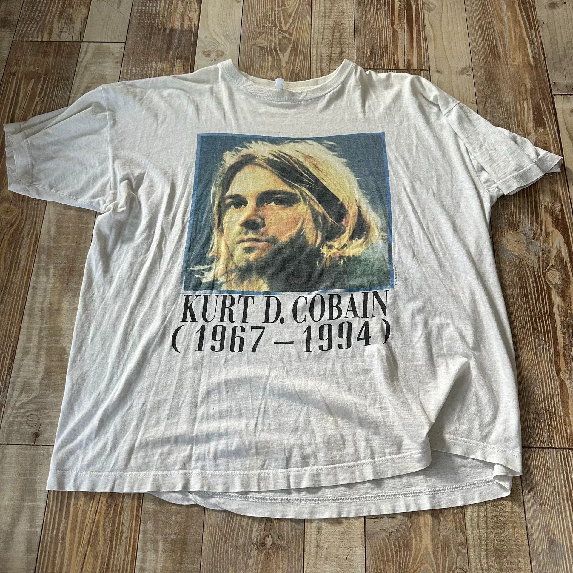 Vintage Vintage 90s Kurt Cobain OG Tee Size US XL / EU 56 / 4 - 3 Thumbnail