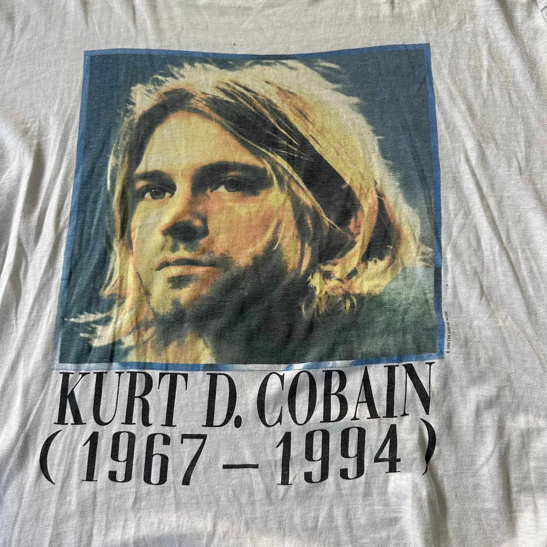Vintage Vintage 90s Kurt Cobain OG Tee Size US XL / EU 56 / 4 - 4 Thumbnail
