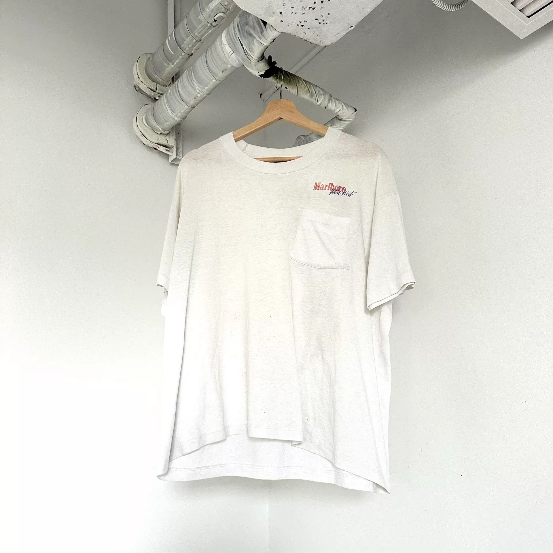 Vintage vintage 90s Marlboro cowboy print t-shirt Size US XL / EU 56 / 4 - 2 Thumbnail