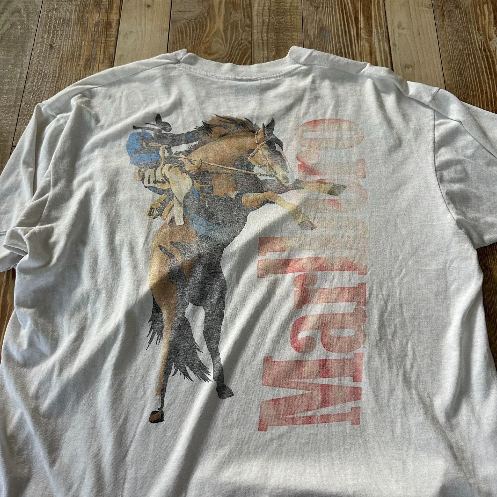 Vintage vintage 90s Marlboro cowboy print t-shirt Size US XL / EU 56 / 4 - 5 Thumbnail
